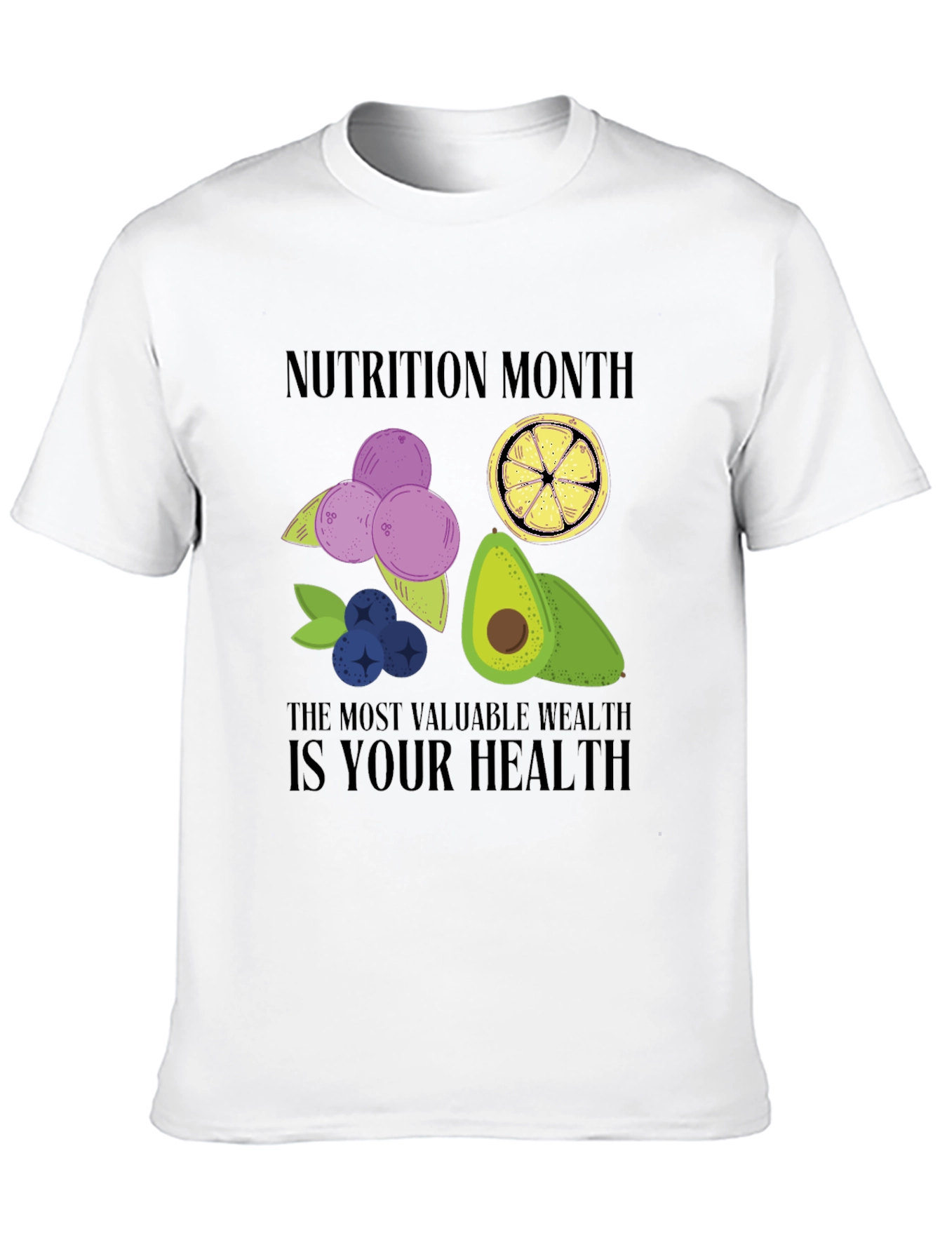 Black Nutrition Month T-Shirt: Healthy Wealth view 10