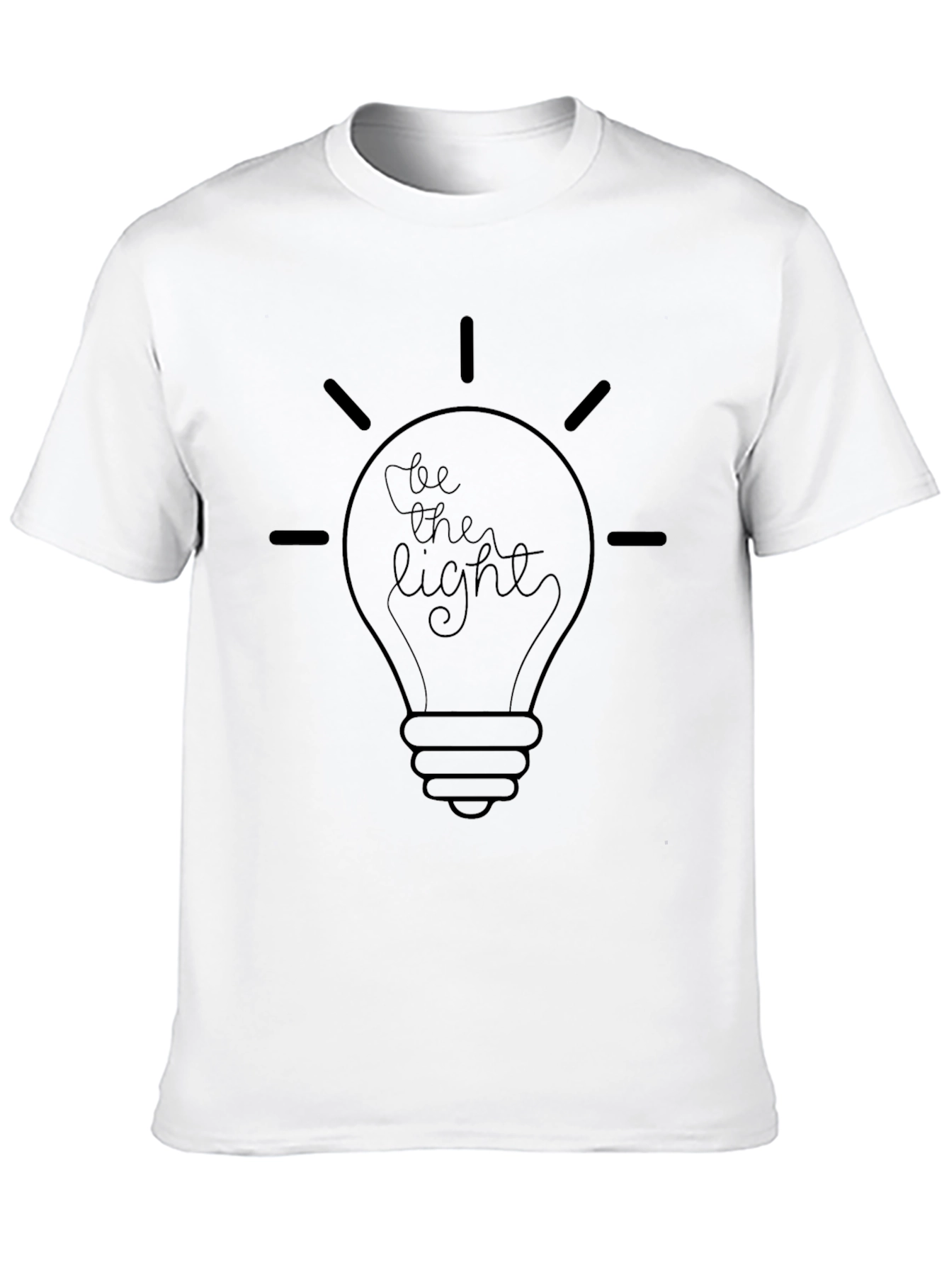Black Be the Light T-Shirt - Black Crew Neck view 10