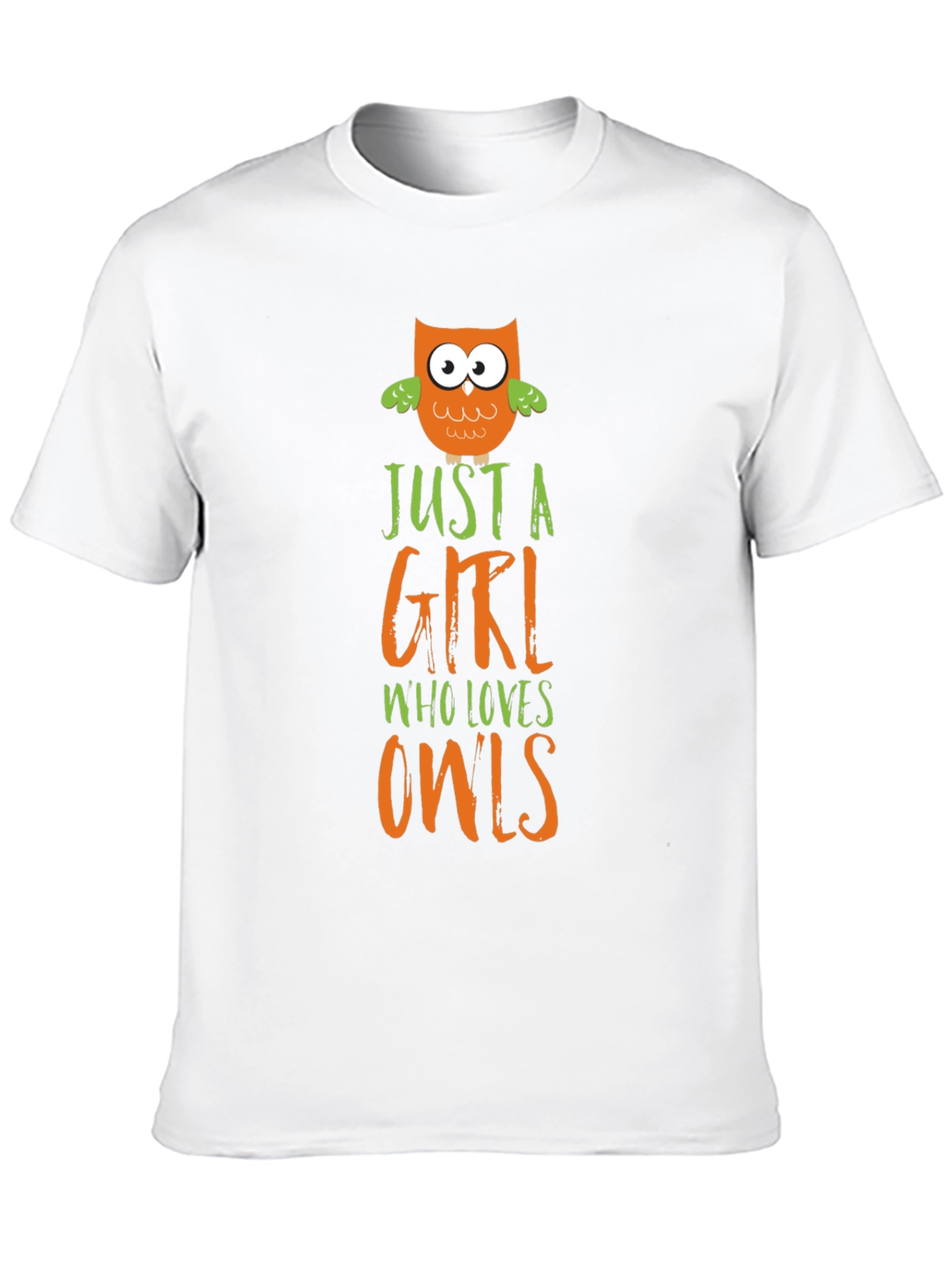 Black Just a Girl Who Loves Owls T-Shirt view 10