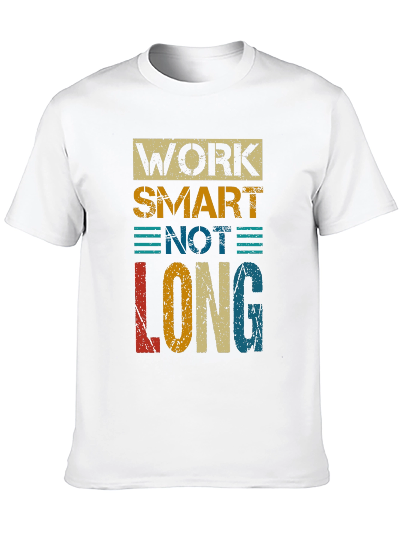 Black Work Smart Not Long Graphic Tee - Retro Style view 10