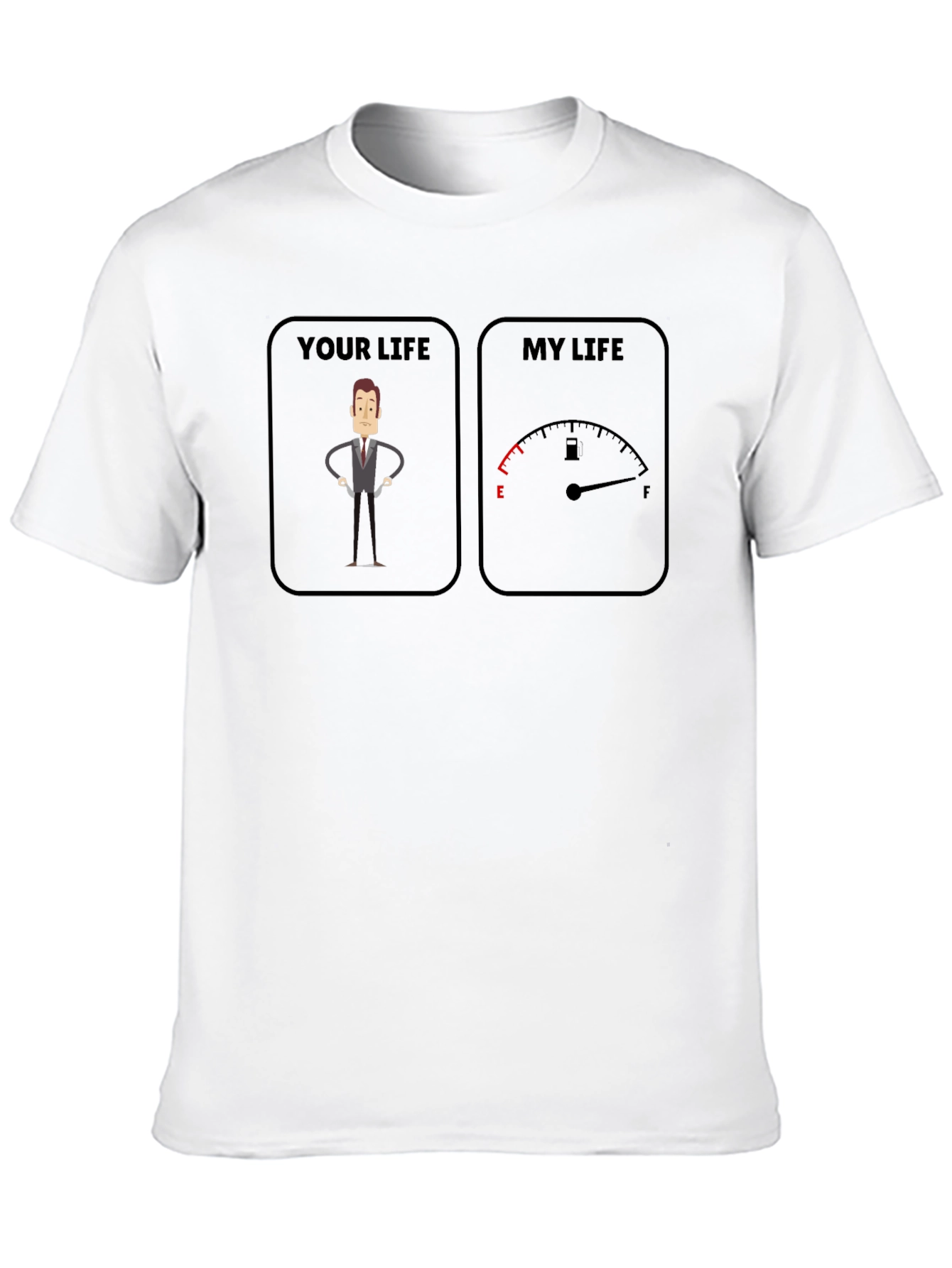 Black Your Life vs My Life Graphic T-Shirt view 10