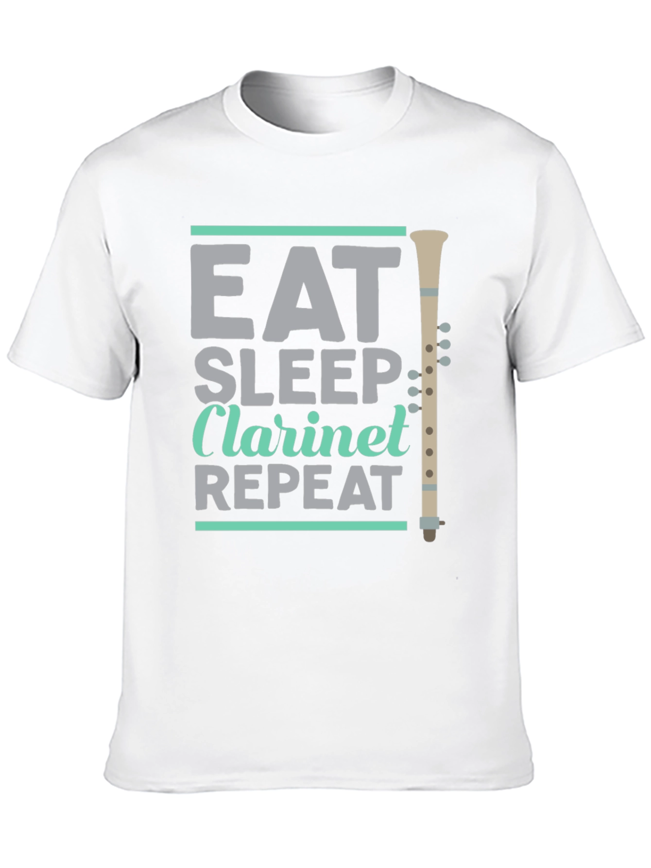 Black Eat Sleep Clarinet Repeat T-Shirt - Musician Gift view 10