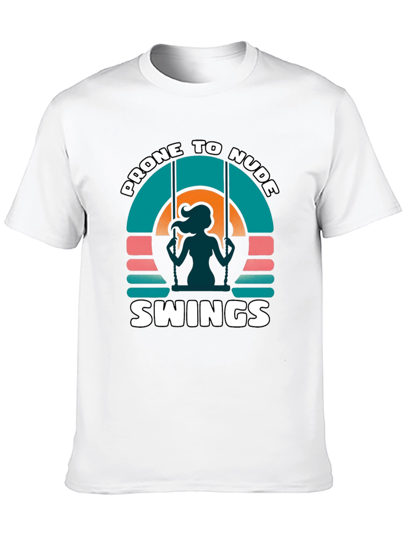 Black Prone To Nude Swings Graphic Tee view 10