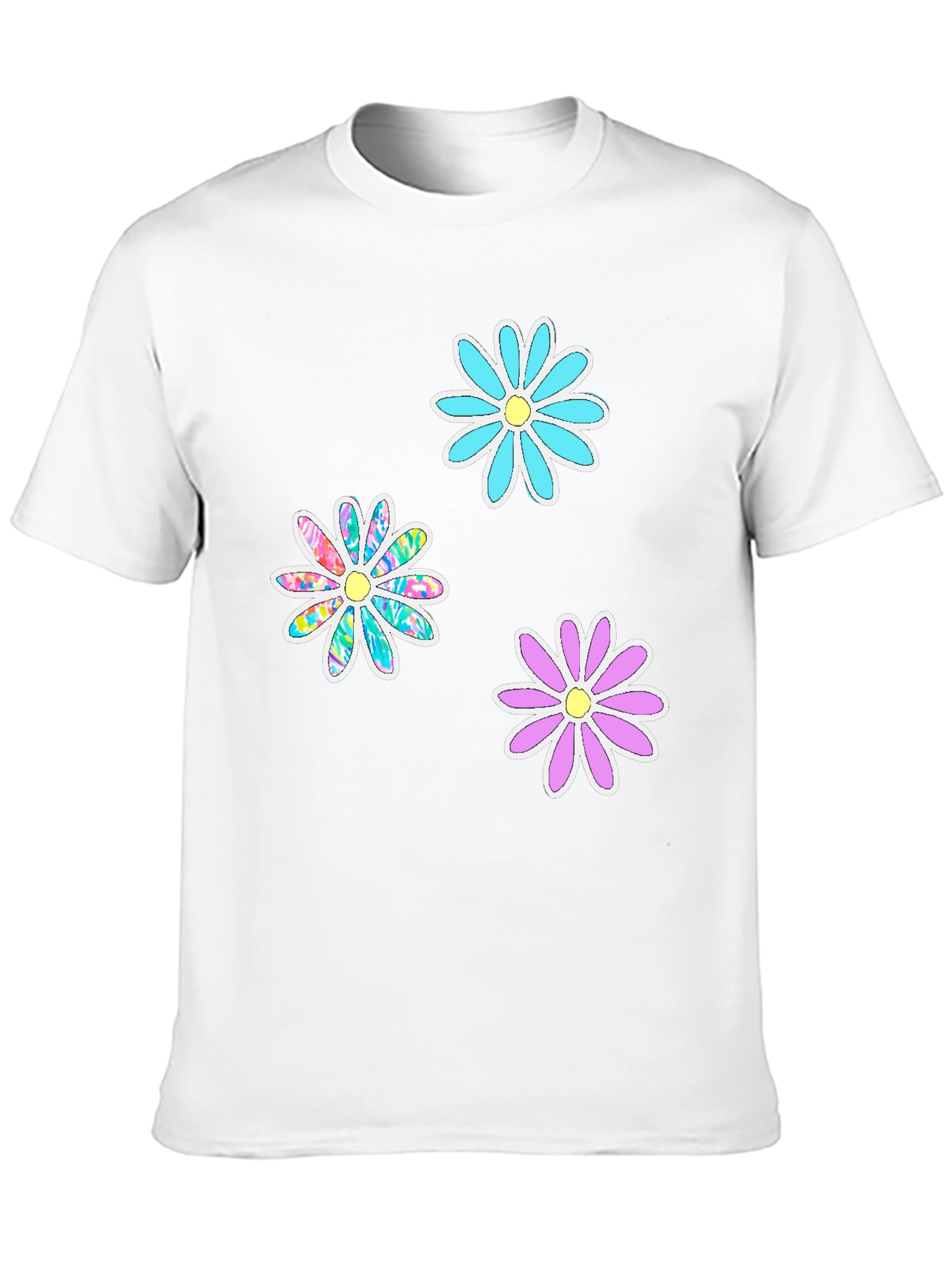 Black Floral Print Black T-Shirt view 10