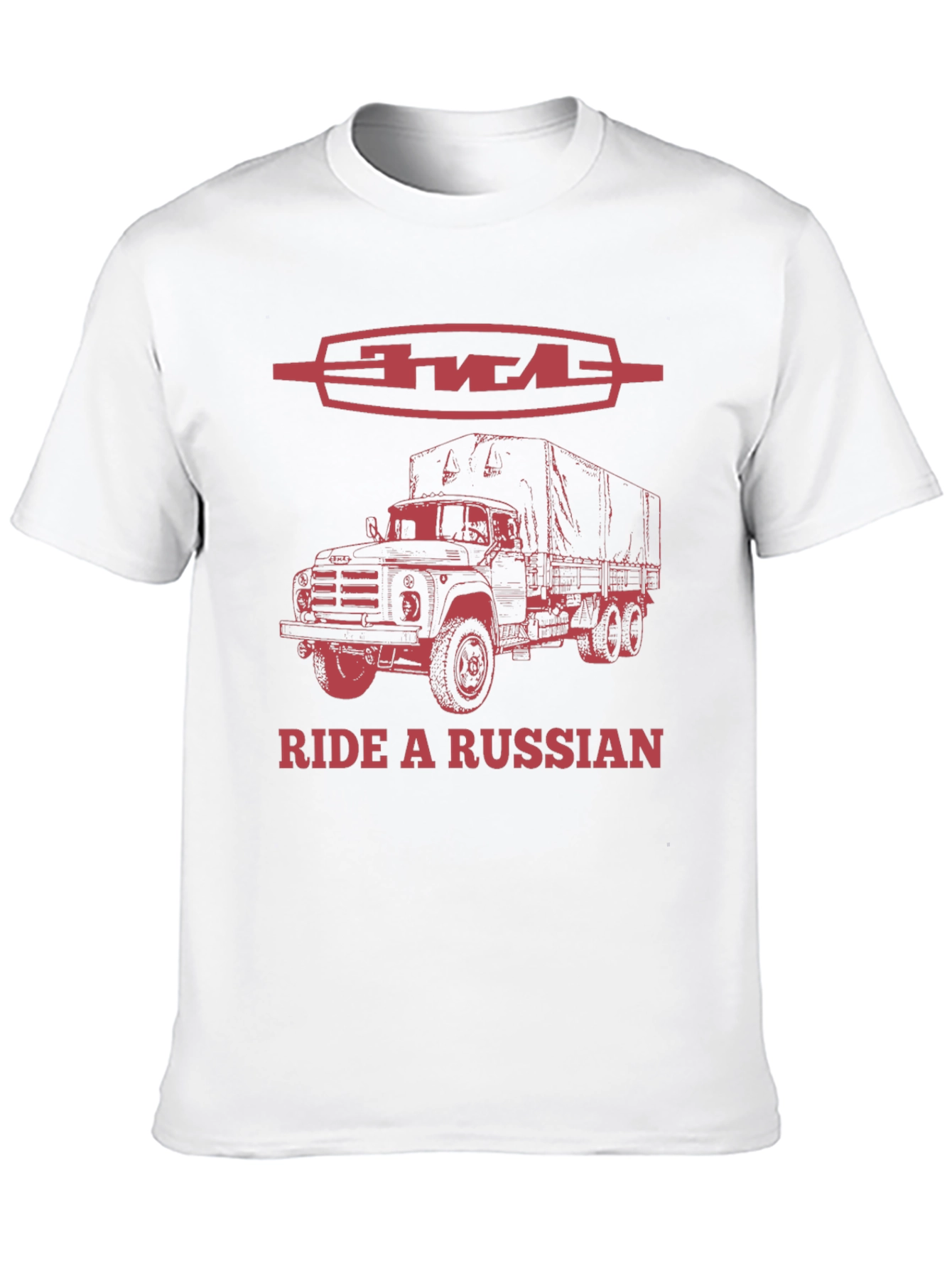 Black Ride a Russian Truck T-Shirt - Classic Design view 10