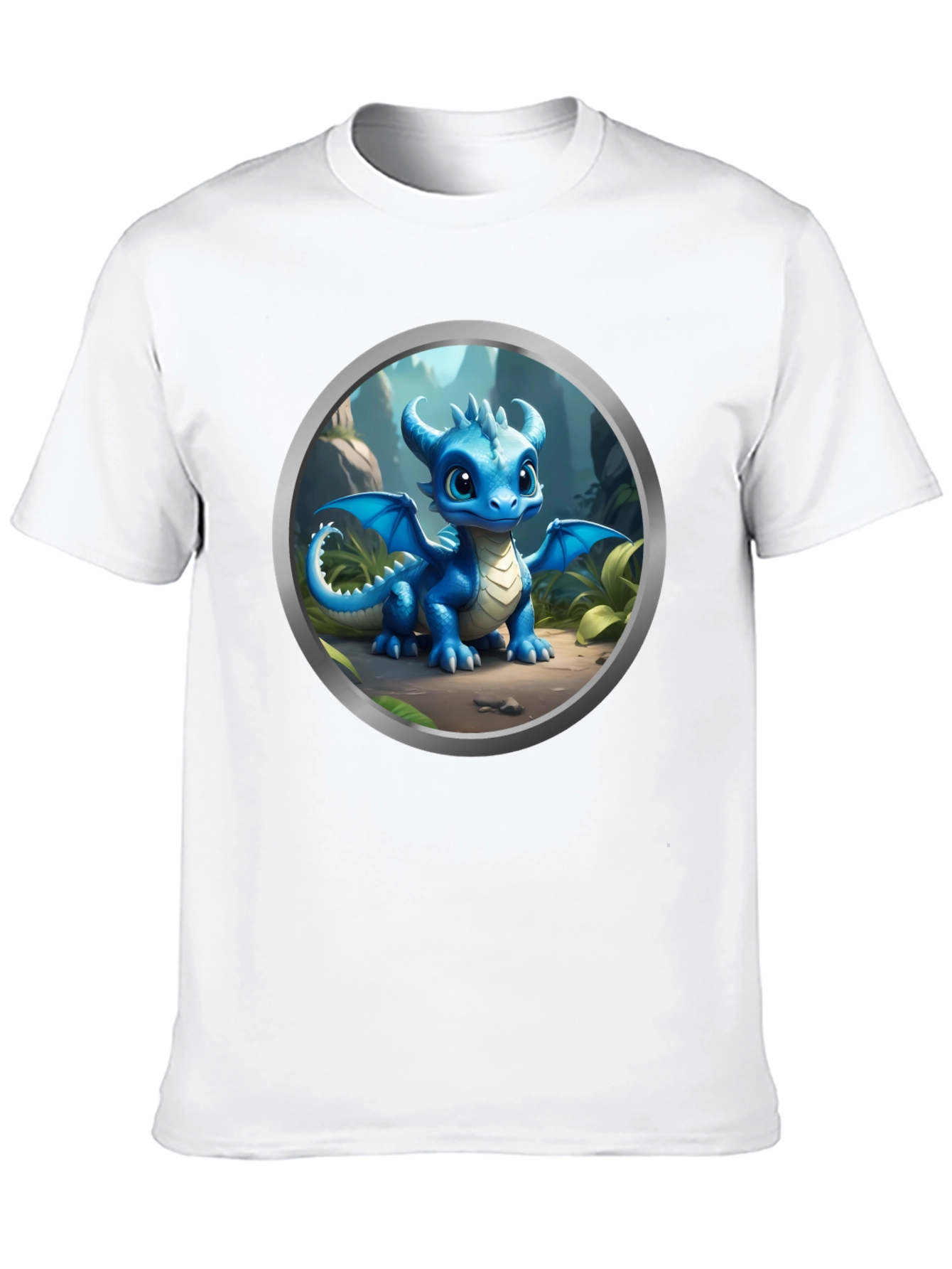 Black Cute Dragon Graphic Tee view 10