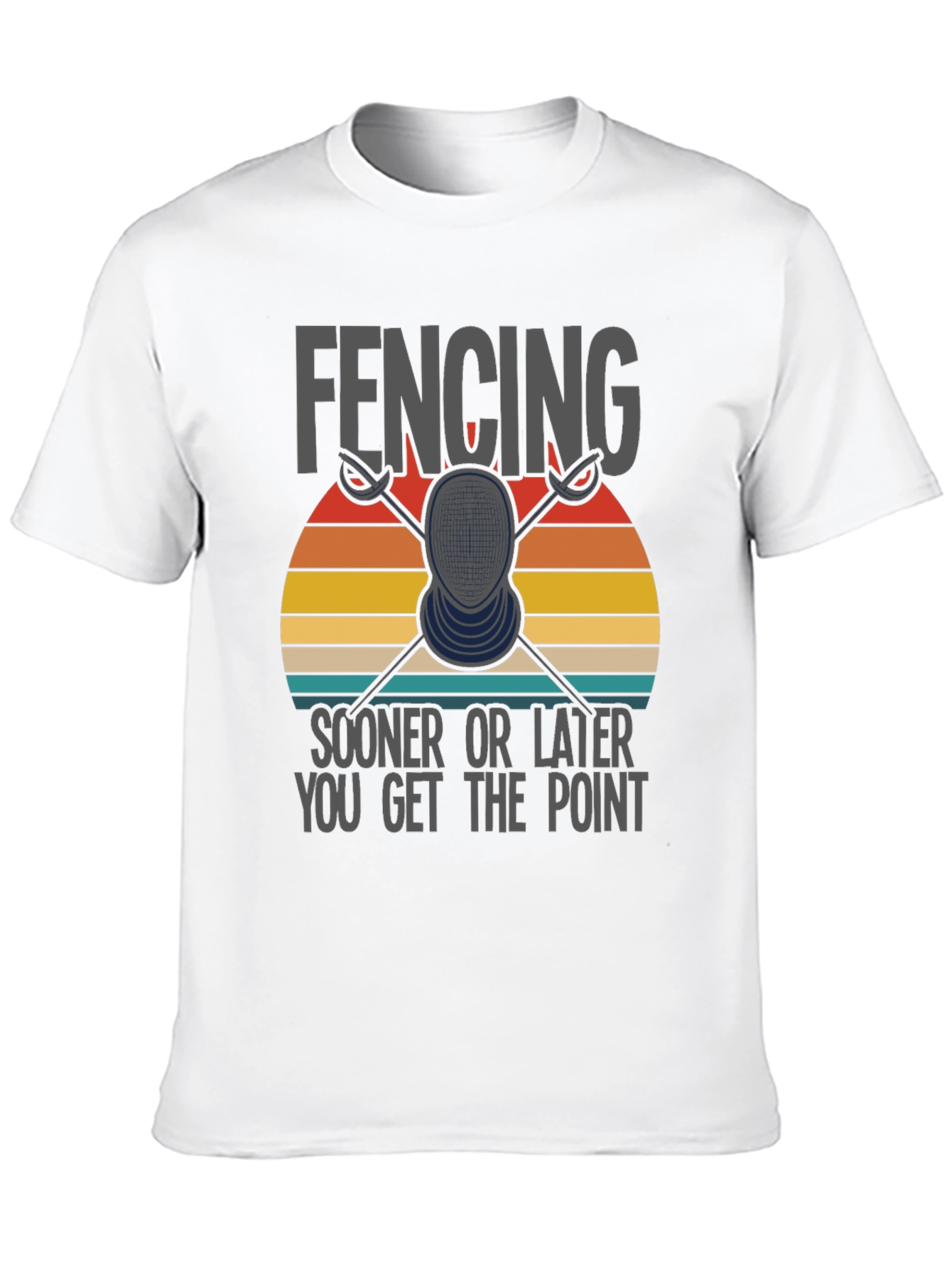 Black Fencing T-Shirt: Sooner or Later You Get the Point view 10