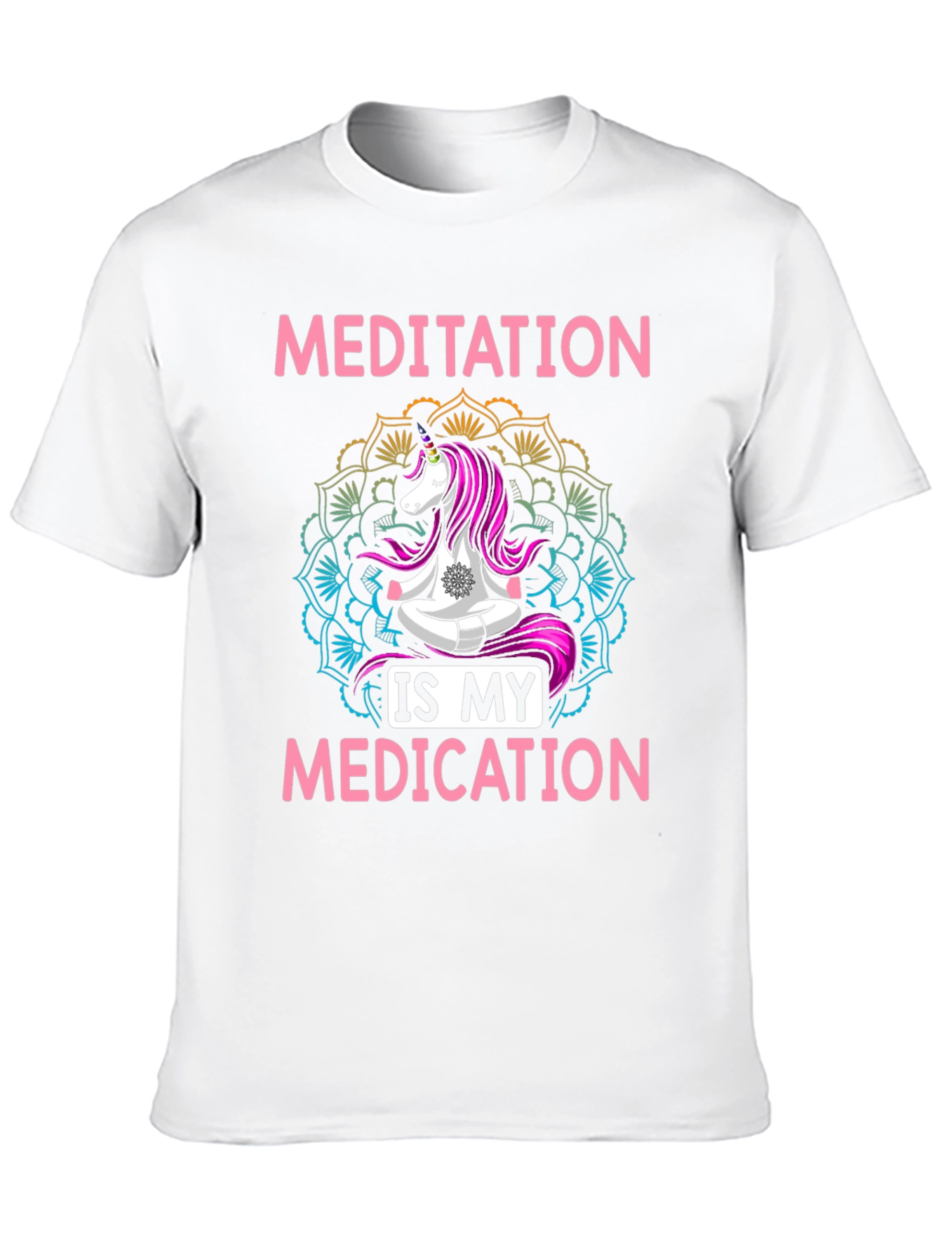 Black Meditation is My Medication Unicorn T-Shirt view 10