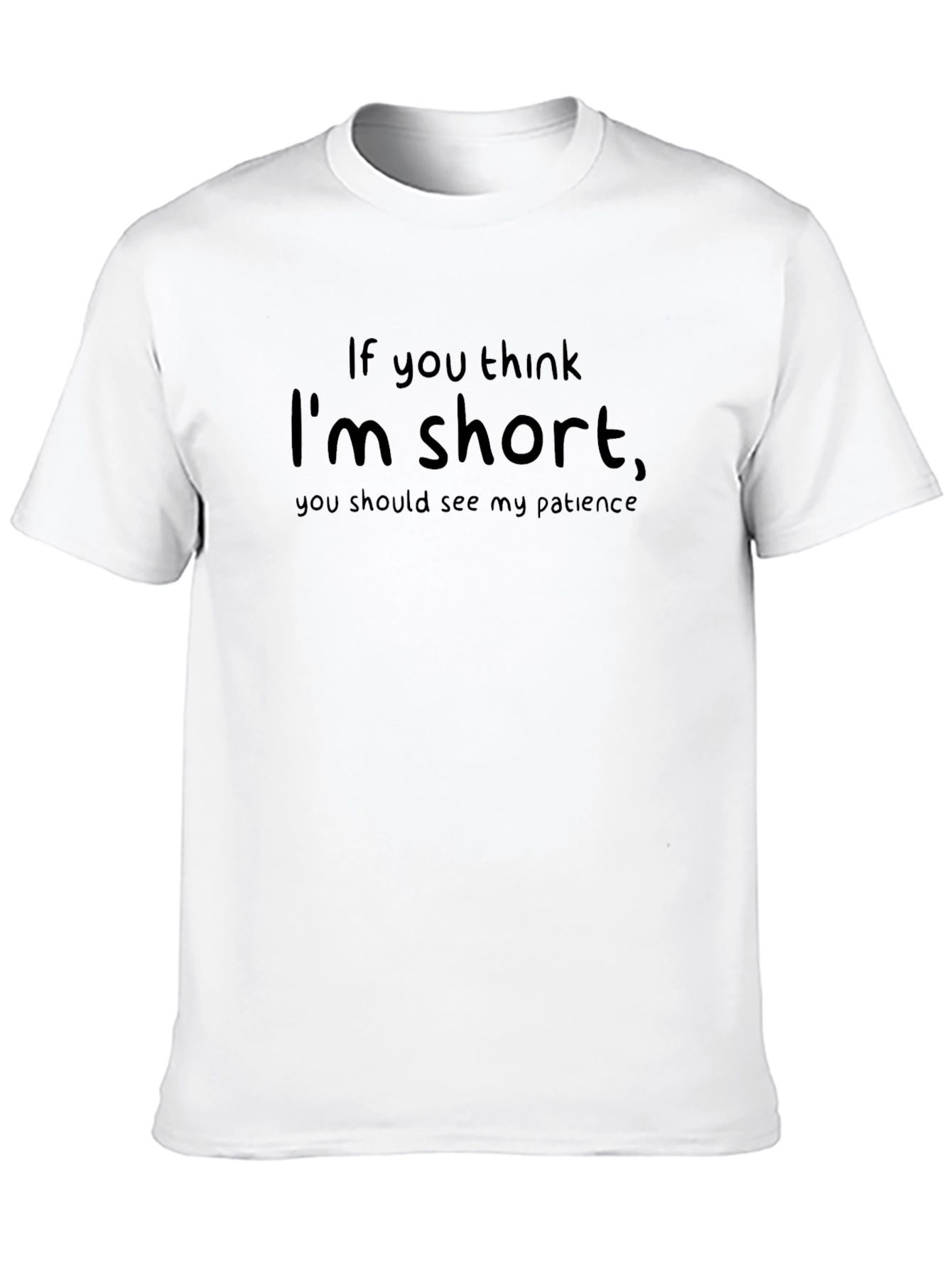 Black Funny Short Patience Graphic T-Shirt view 10