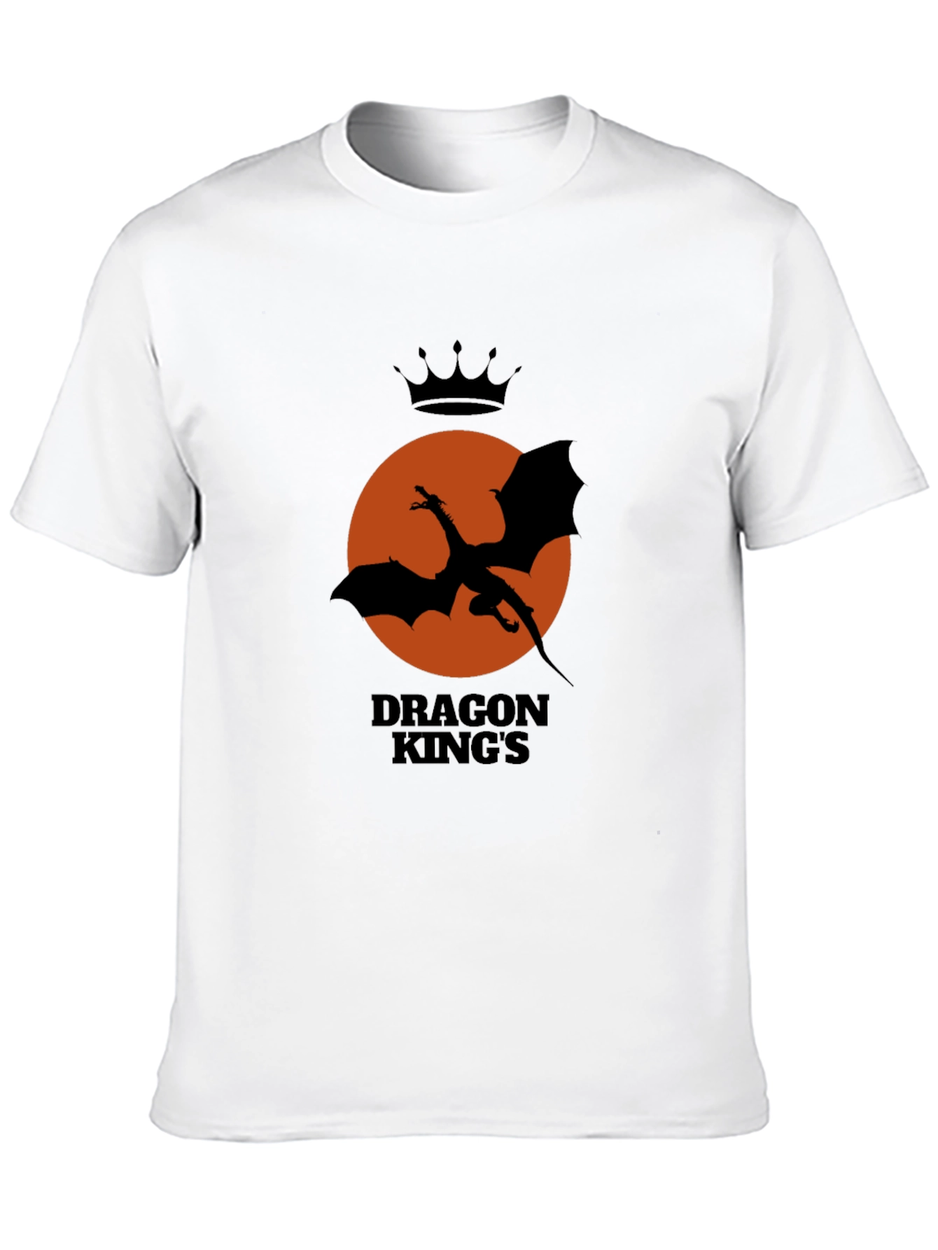 Black Dragon King's Silhouette Black T-Shirt view 10