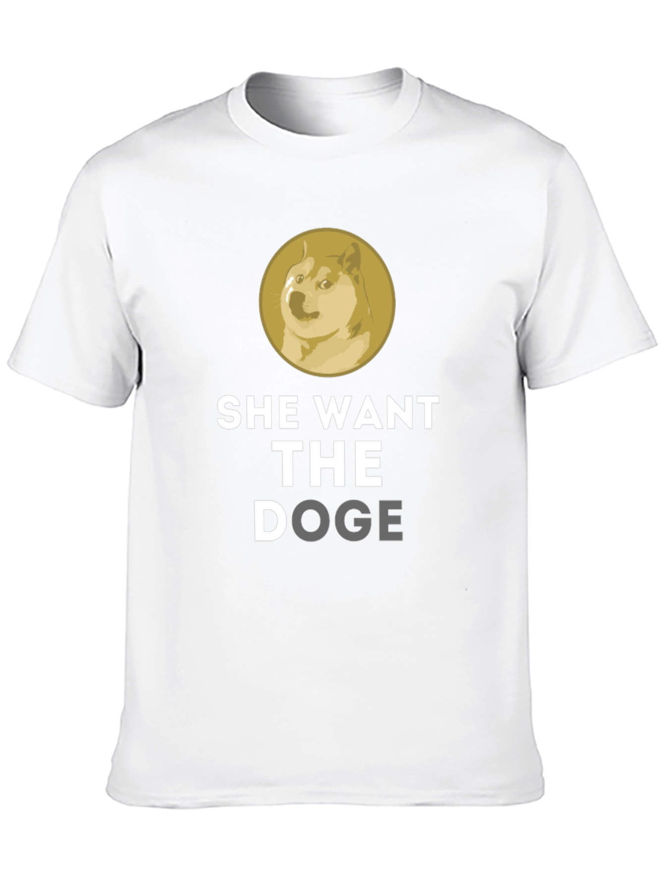 Black She Want The Doge Funny Meme T-Shirt view 10