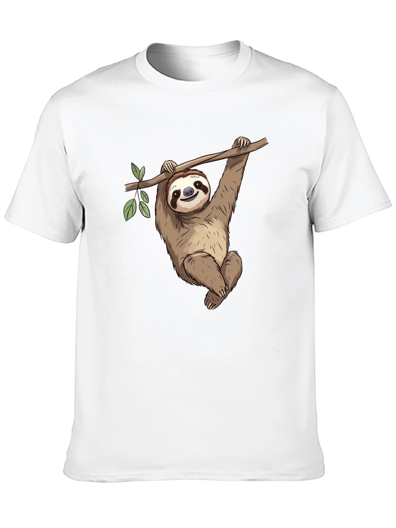 Black Cute Sloth Hanging on Tree T-Shirt view 10