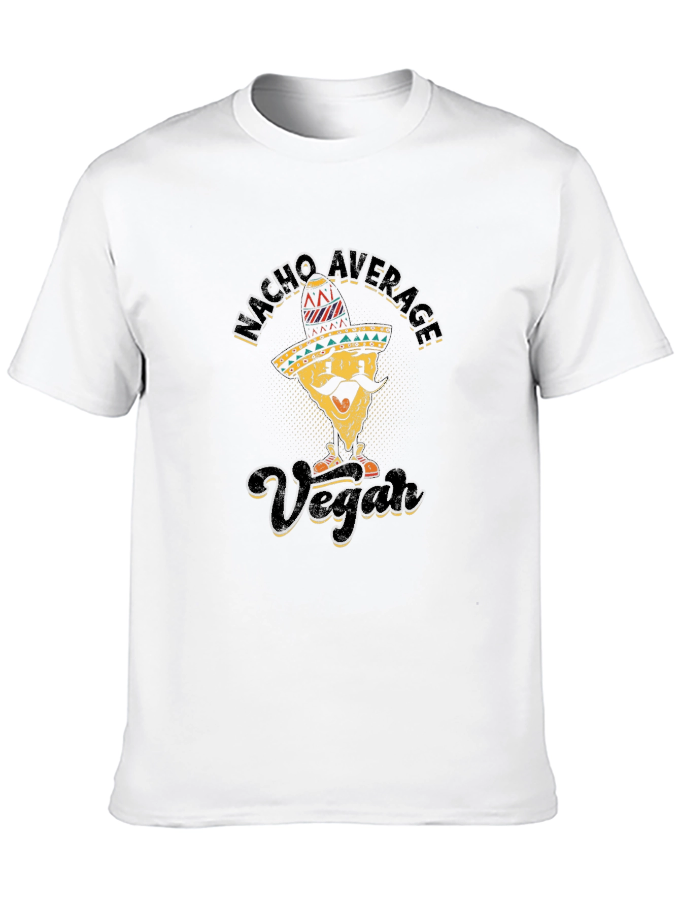 Black Nacho Average Vegan T-Shirt - Funny Food Pun Tee view 10