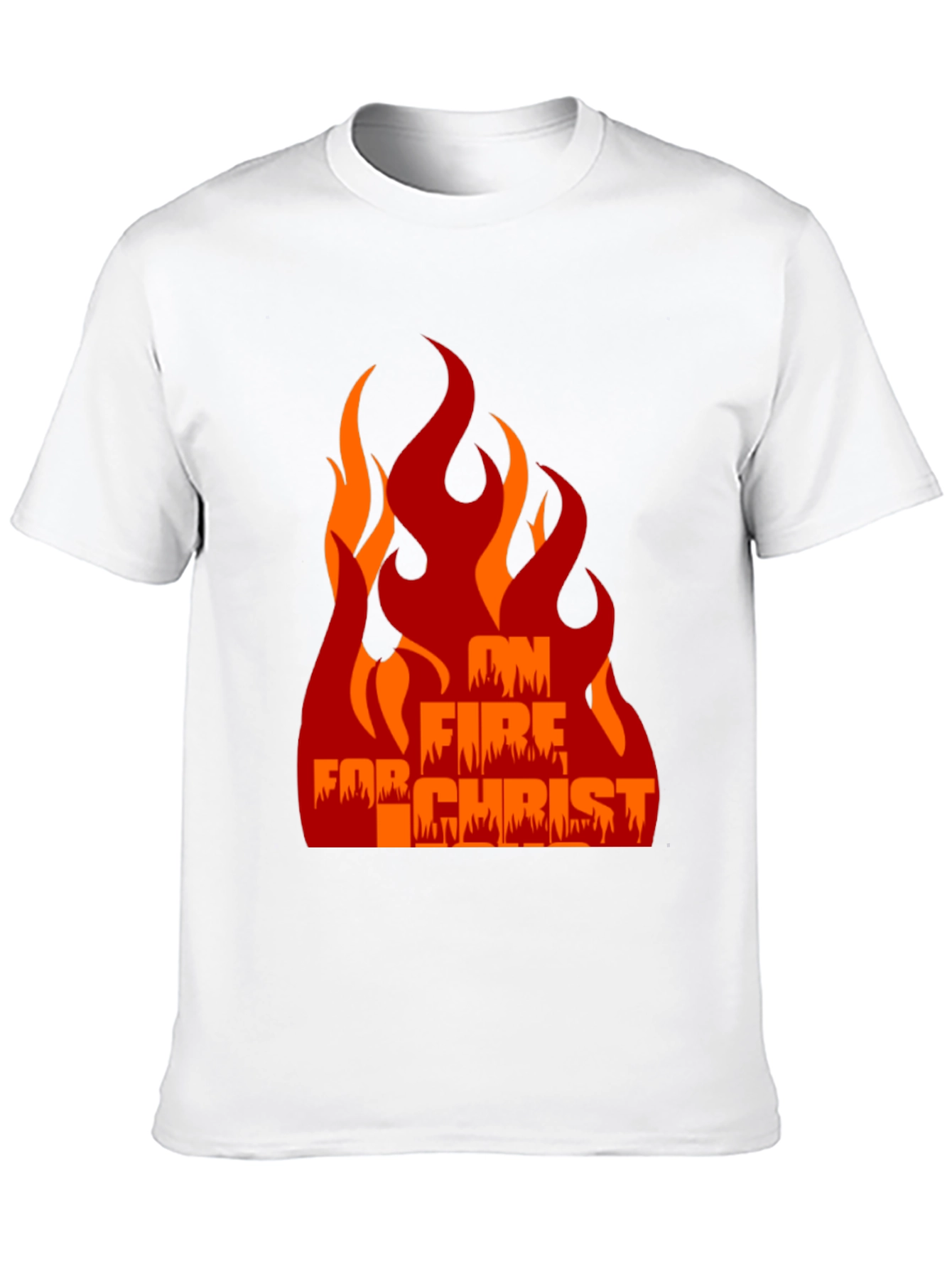 Black On Fire For Christ Graphic Tee view 10
