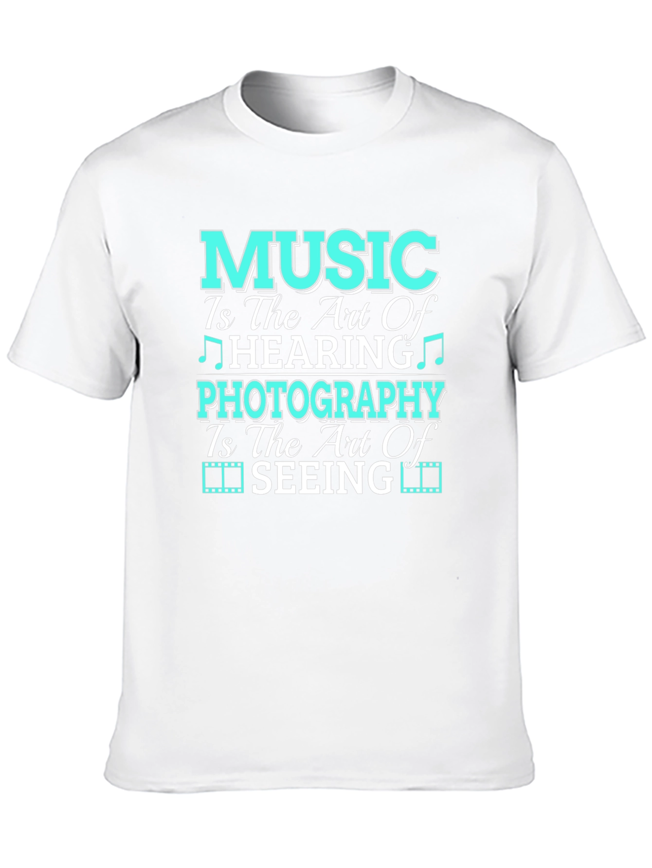 Black Music & Photography Art T-Shirt view 10
