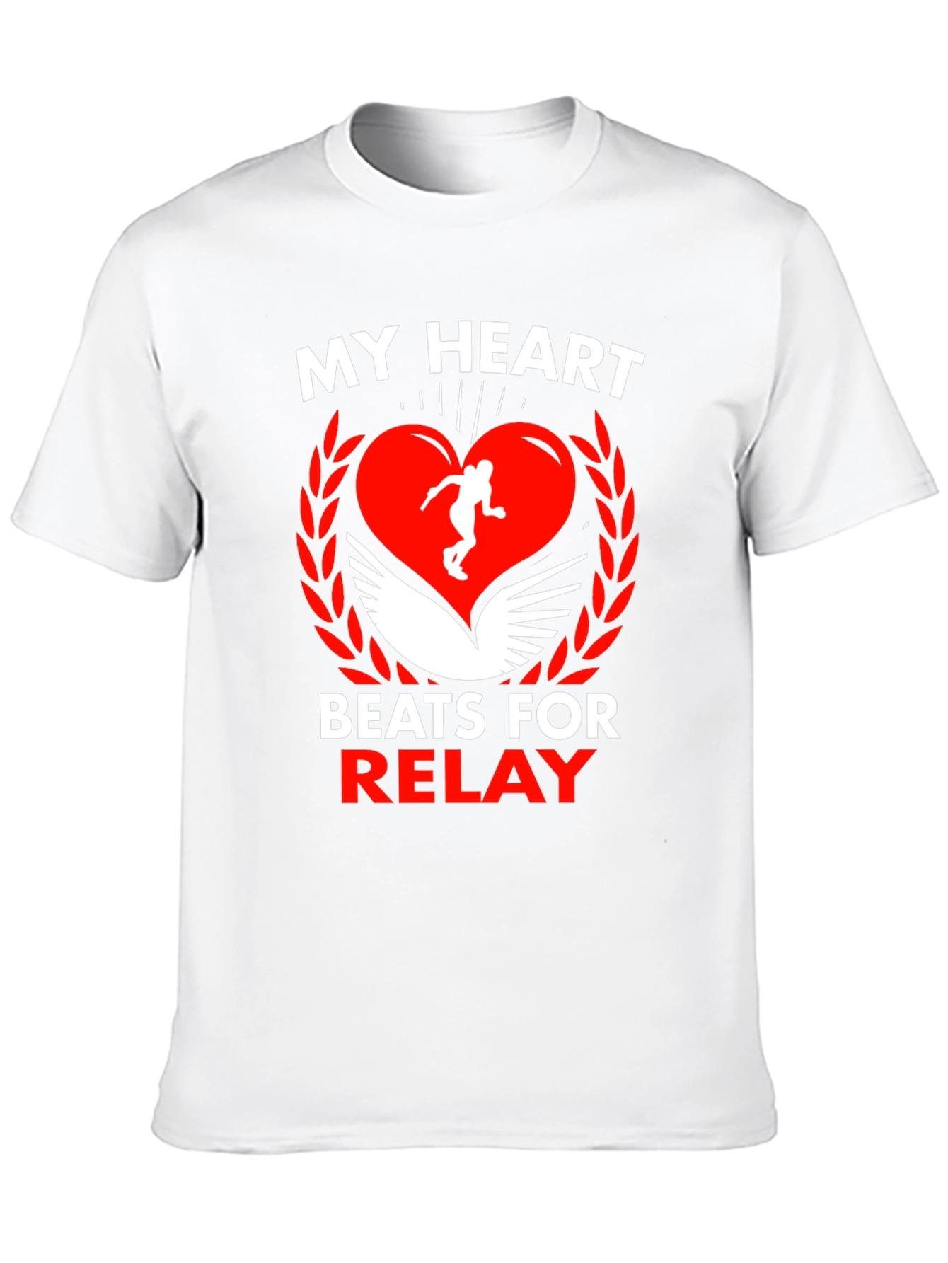 Black My Heart Beats for Relay Black T-Shirt view 10