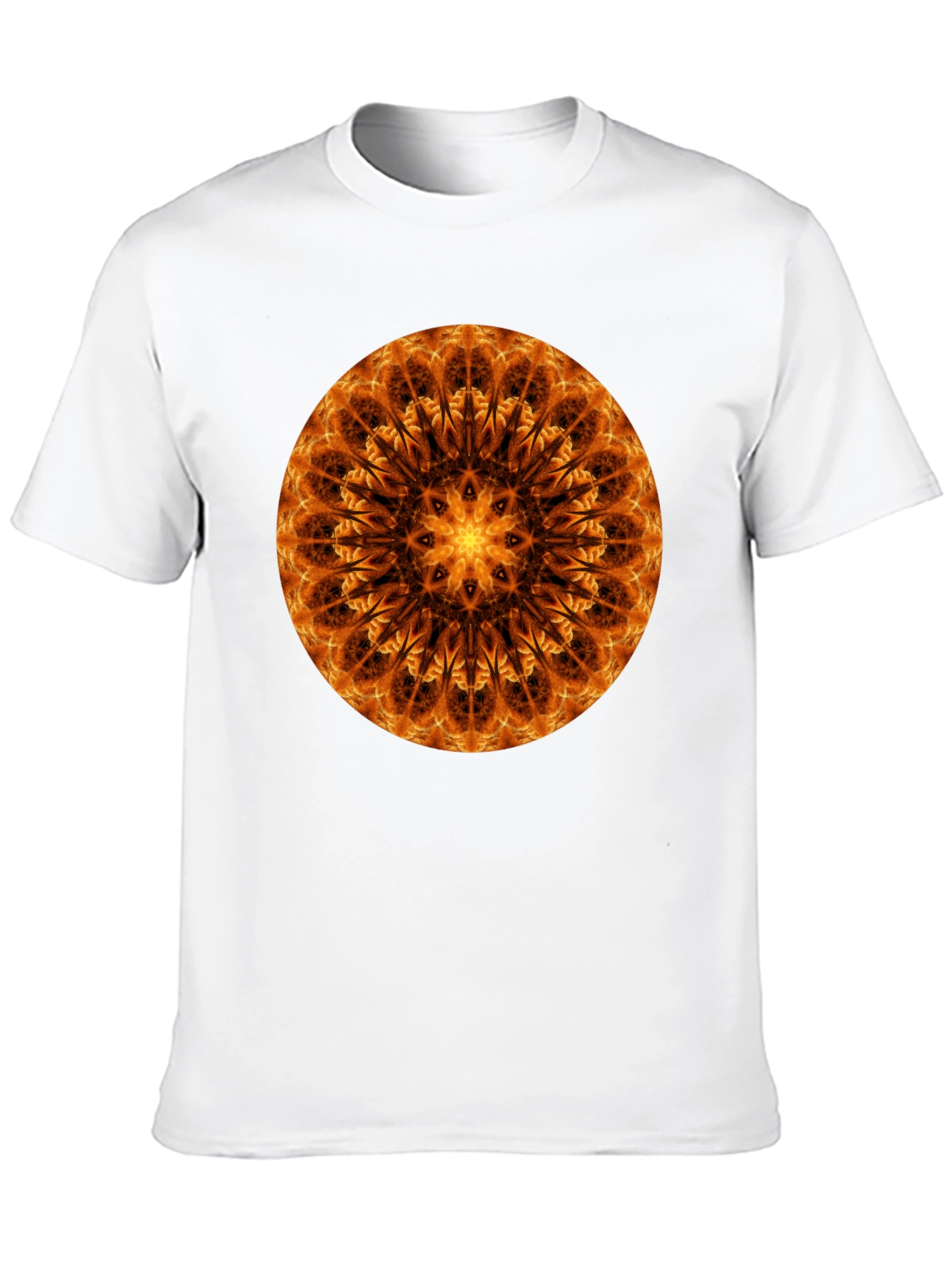 Fiery Mandala Graphic Tee - Unique Spiritual Design - 10