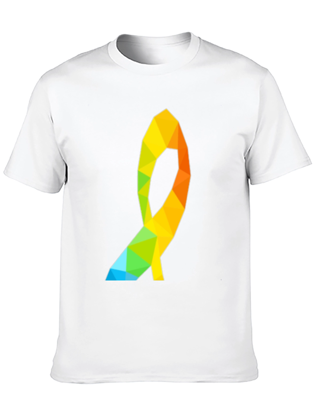 Black Geometric Ribbon Graphic Tee - Modern Casual Style view 10