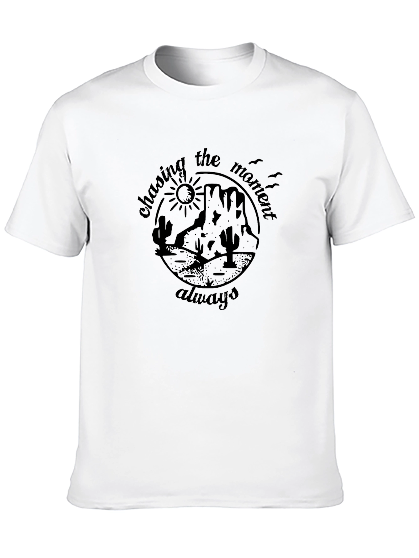 Black Chasing the Moment Graphic Tee - Desert Scene T-Shirt view 10