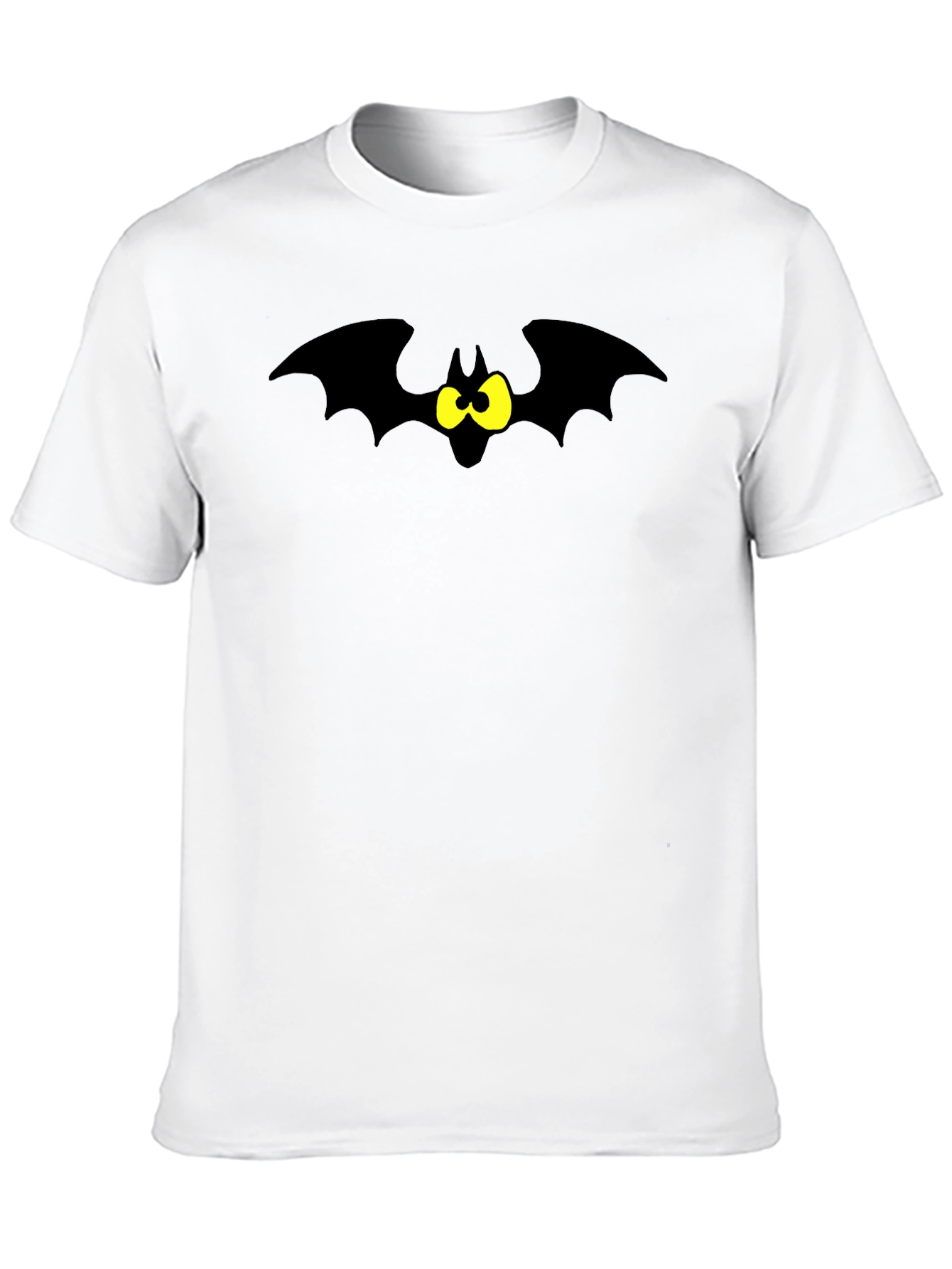 Black Cartoon Bat Graphic Tee - Black T-Shirt view 10