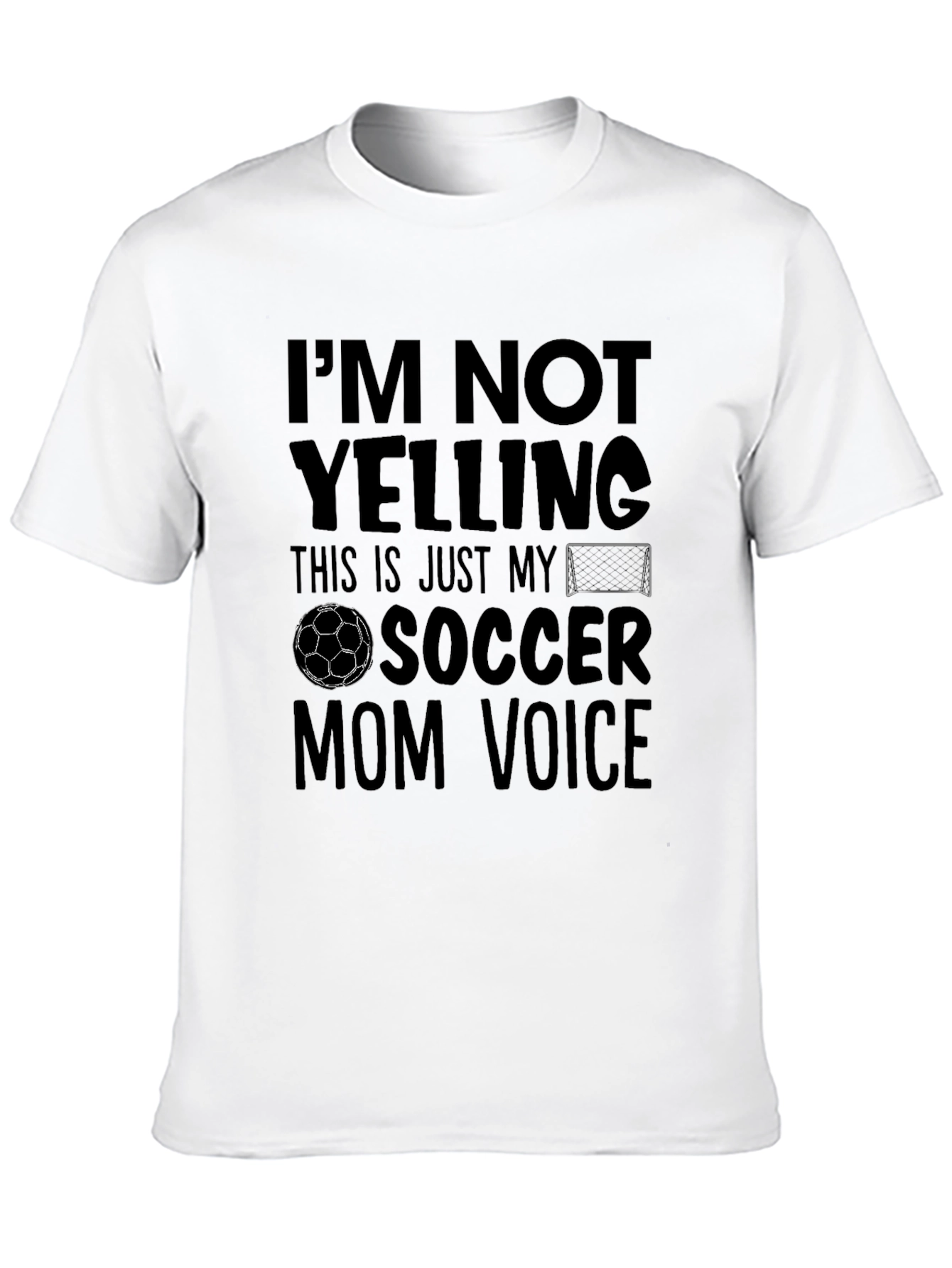 Black Soccer Mom Voice T-Shirt - Funny Graphic Tee view 10