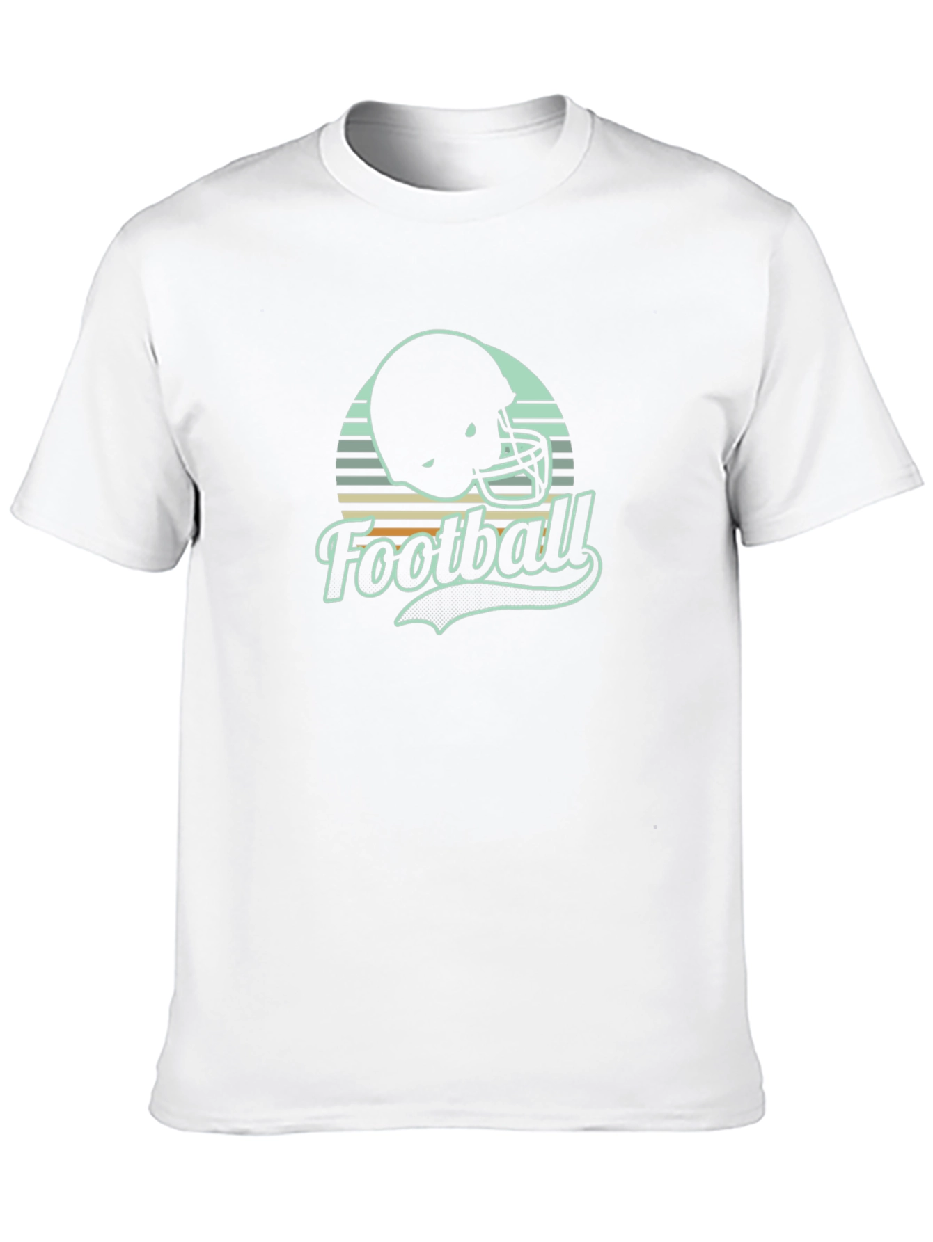 Black Retro Football Helmet Graphic Tee view 10
