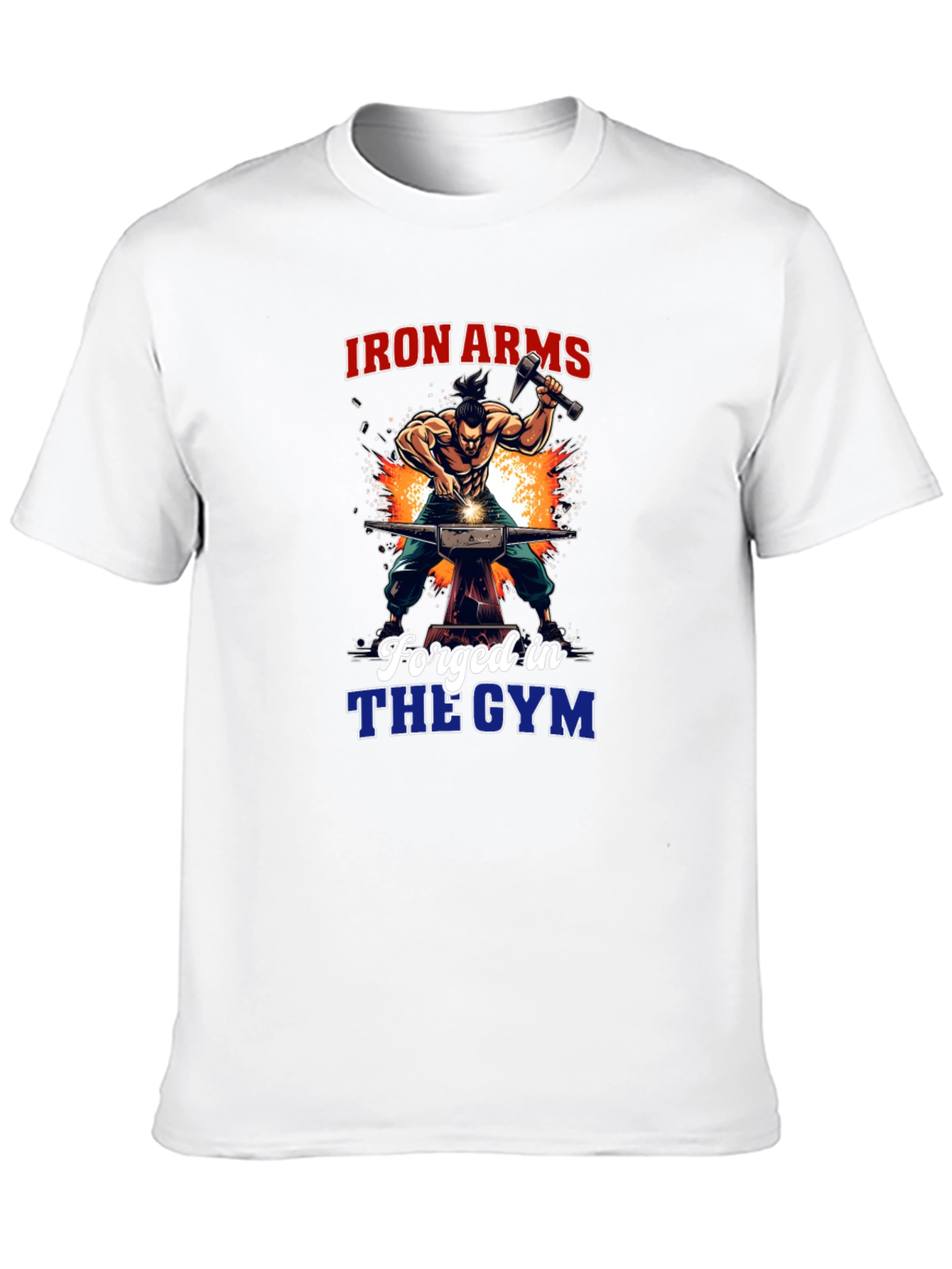 Black Iron Arms Forged in the Gym Black T-Shirt view 10