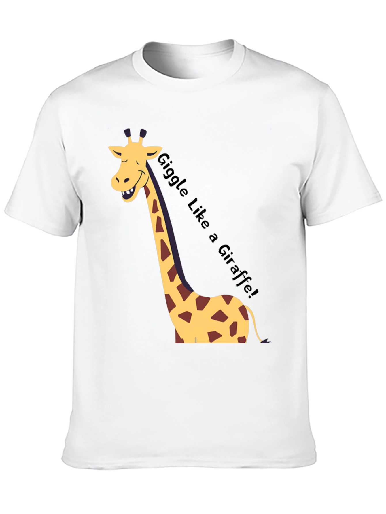Black Giggle Like a Giraffe Black T-Shirt view 10