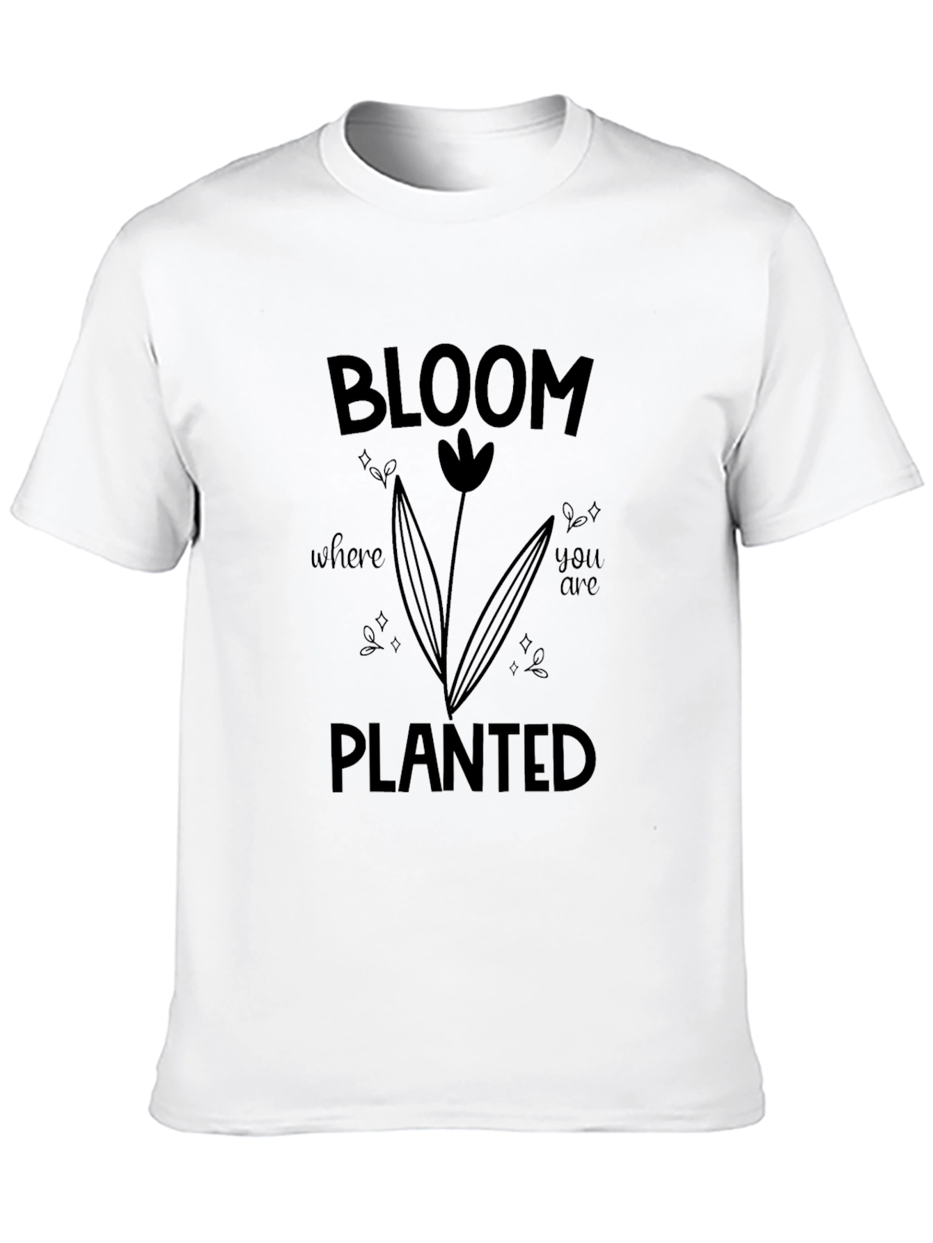 Black Bloom Where You Are Planted T-Shirt view 10