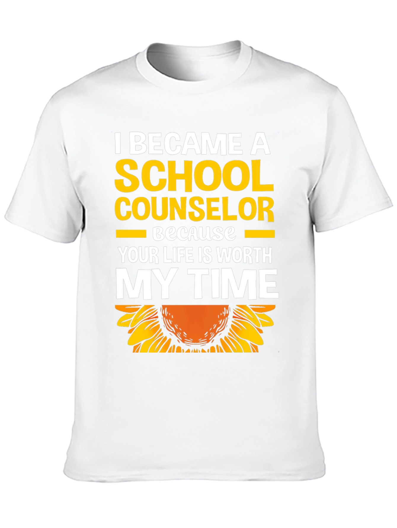 Black School Counselor Sunflower Graphic T-Shirt view 10