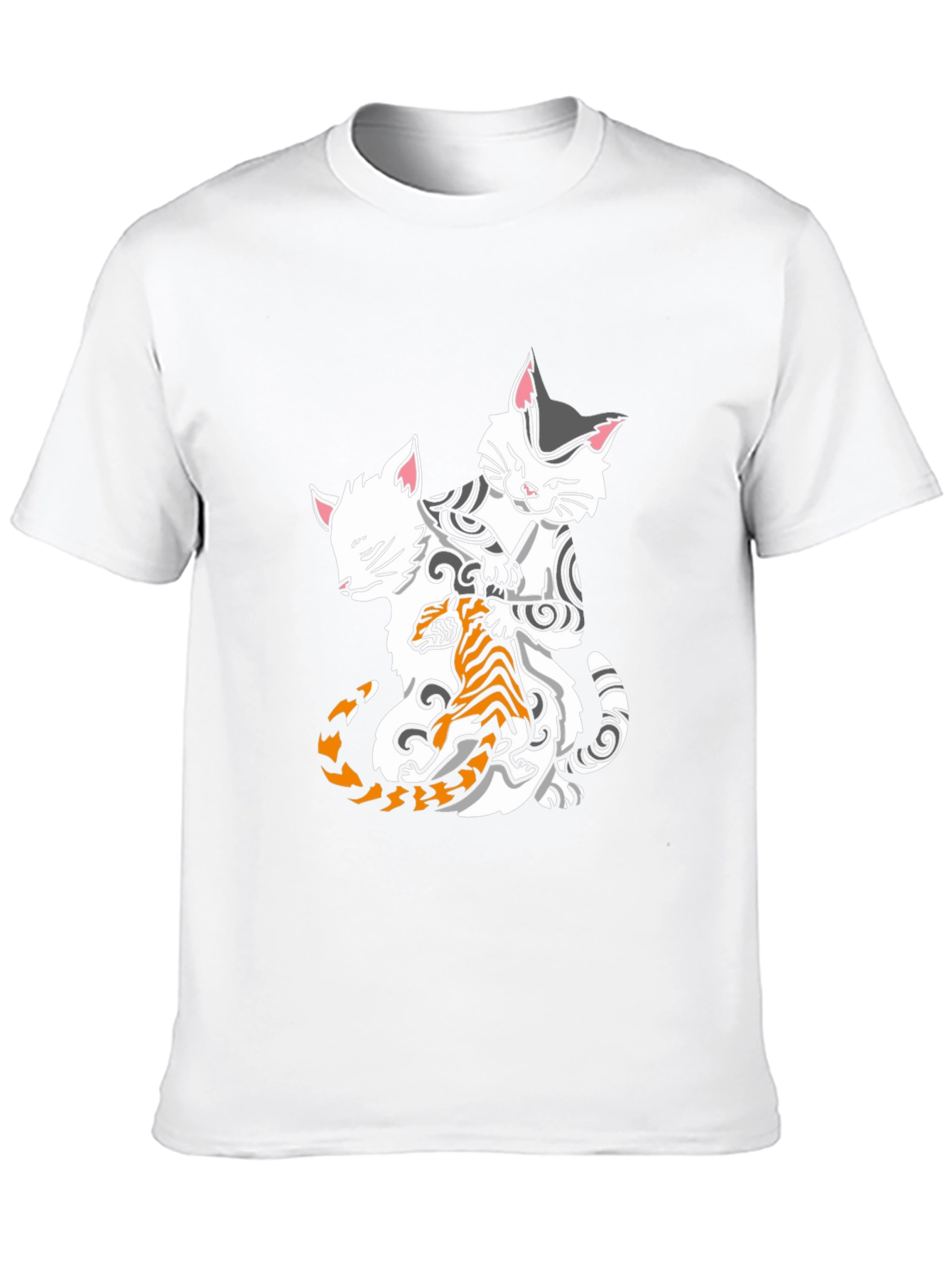 Black Cats & Tiger Graphic Tee - Cool Style view 10
