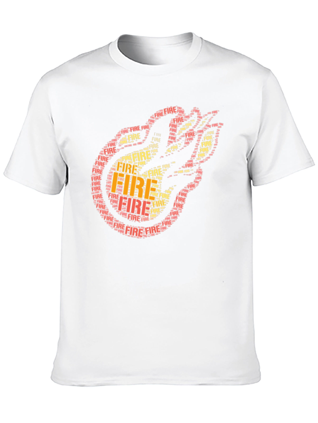 Black Fire Word Art Graphic Tee - Trendy Black T-Shirt view 10