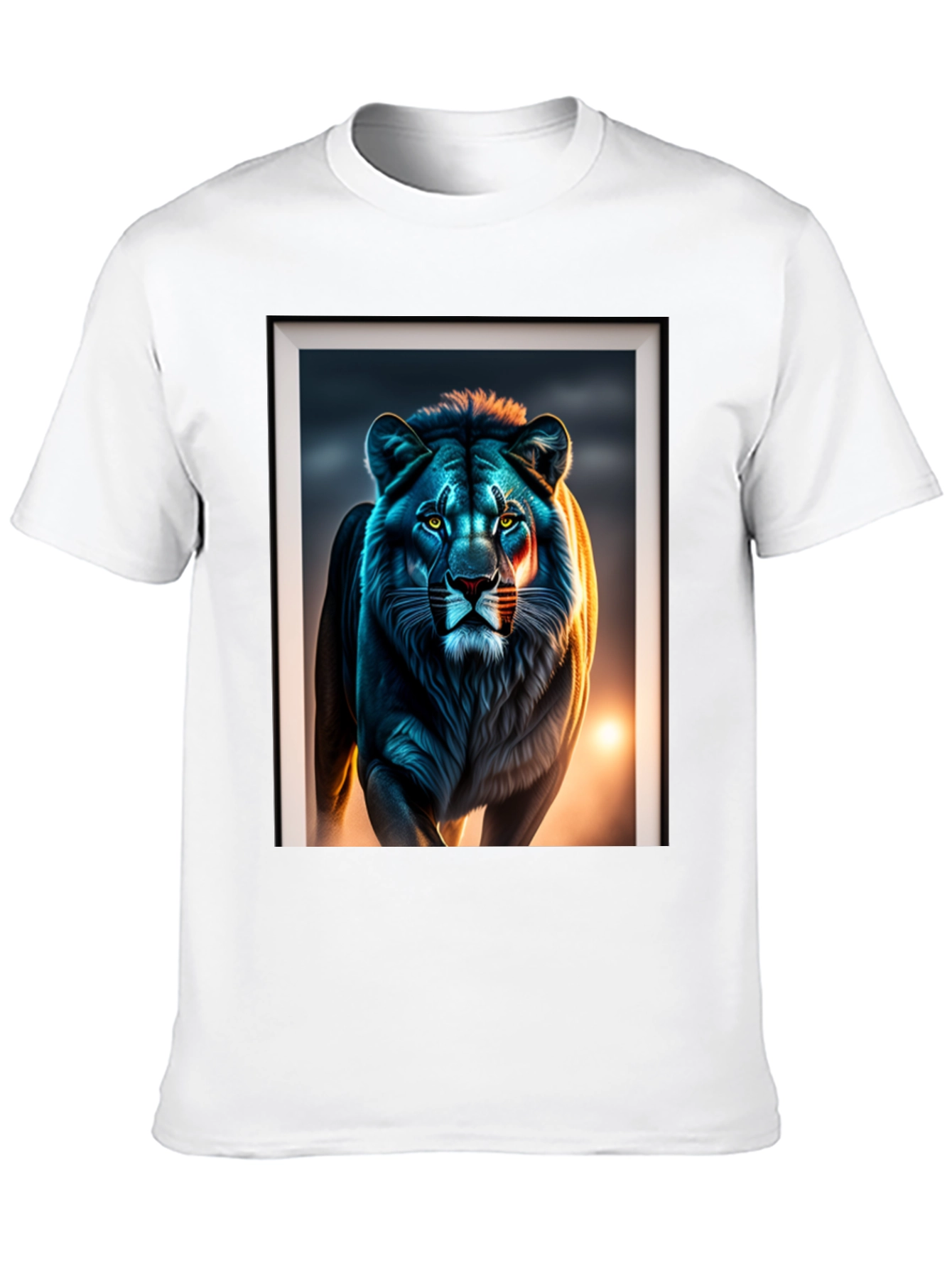 Black Lion Graphic Tee - Bold Animal Print view 10
