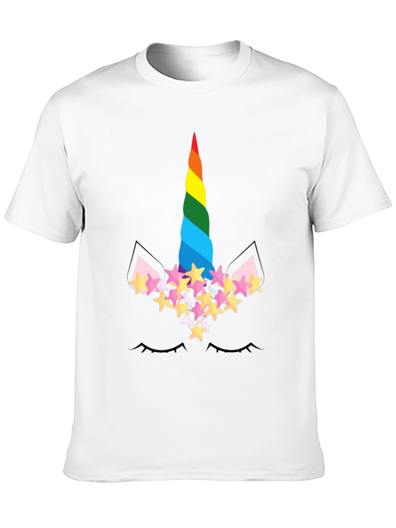Black Unicorn Rainbow T-Shirt view 10