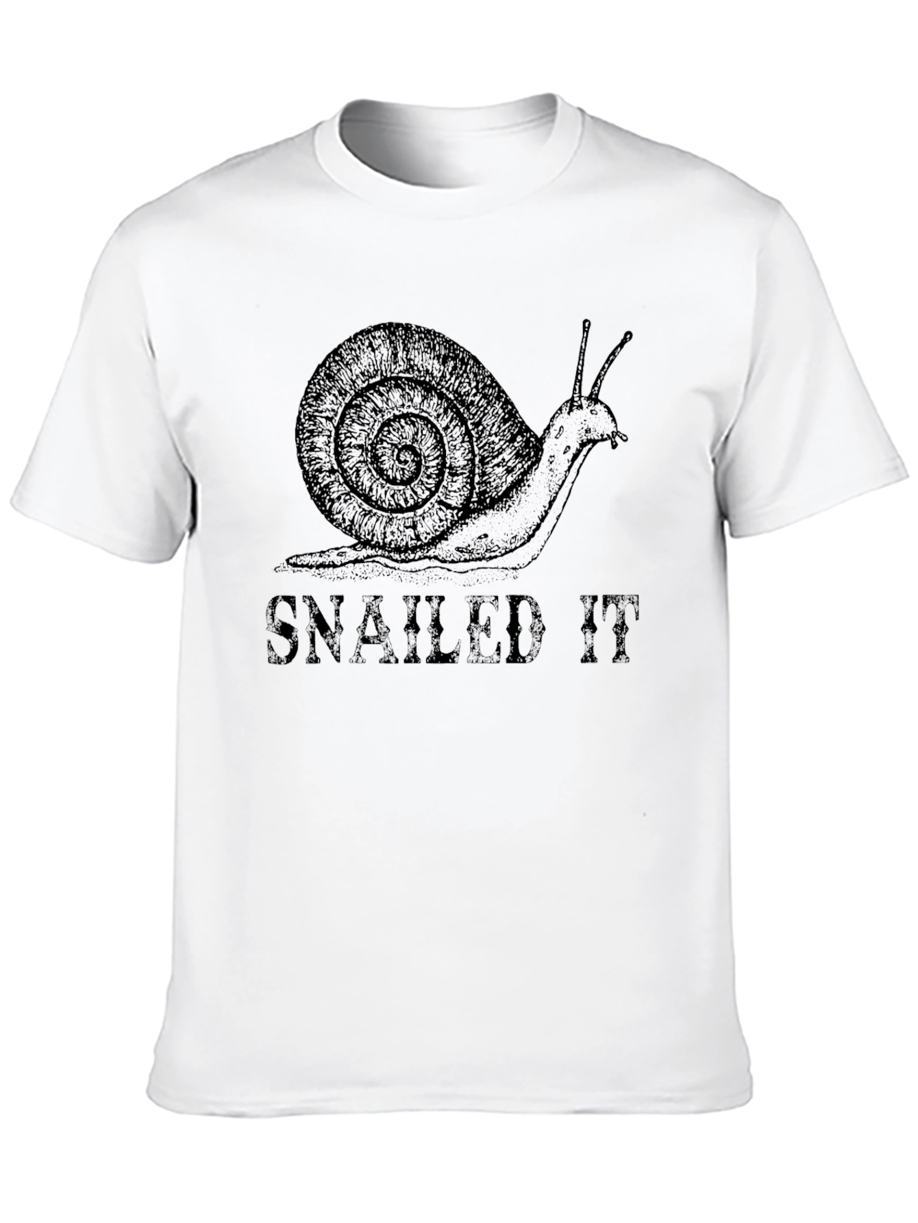 Black SNAILED IT Graphic Tee - Snail Design T-Shirt view 10