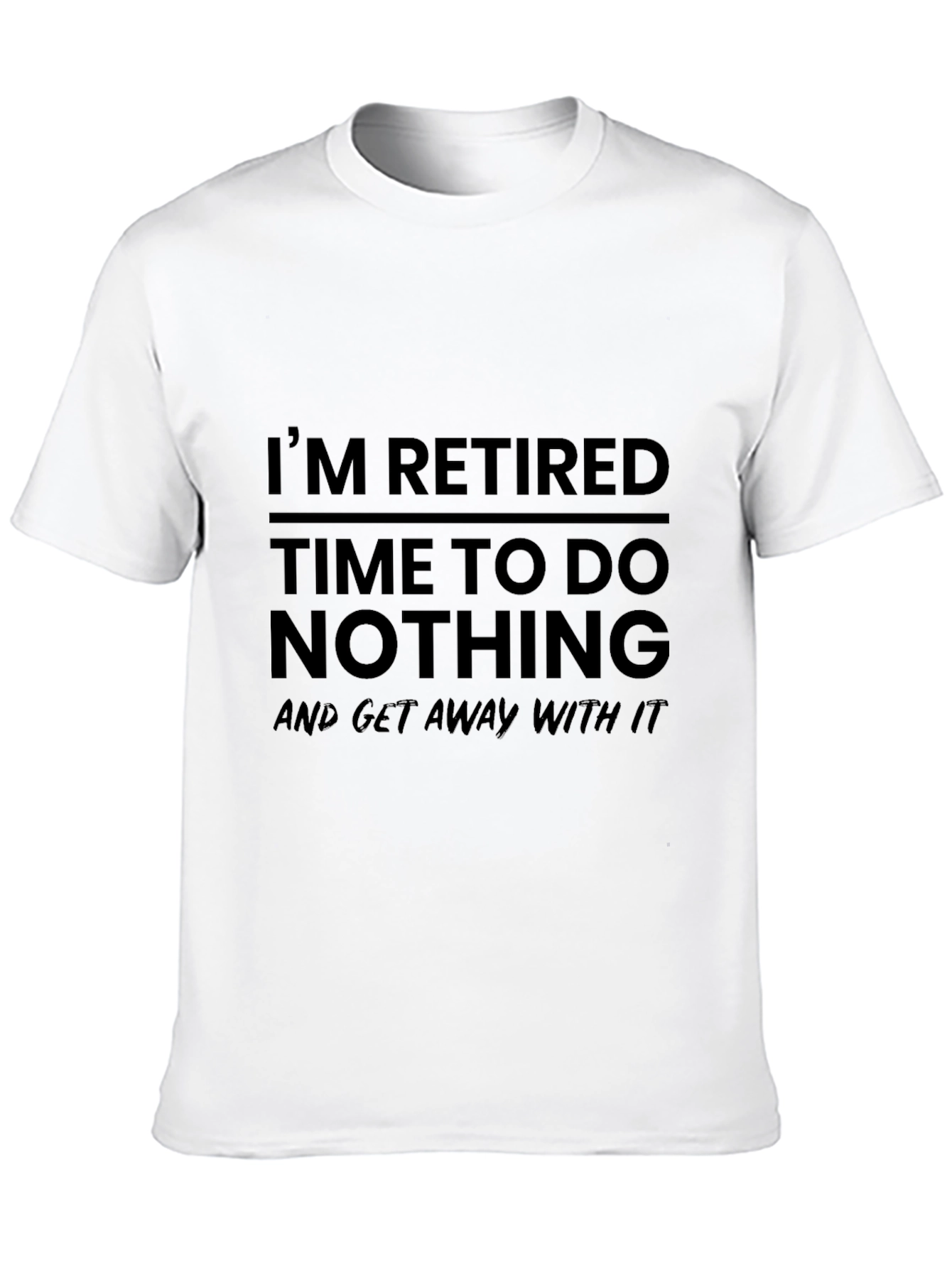 Black Retired Time to Do Nothing Black T-Shirt view 10