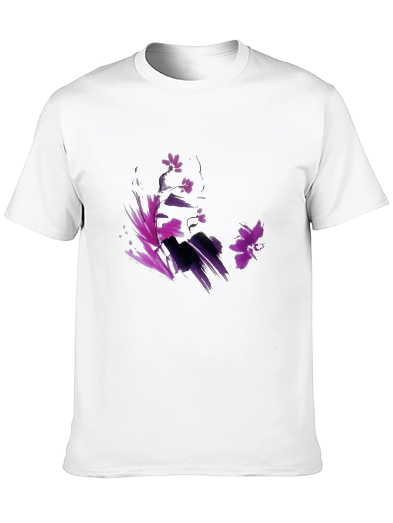 Black Floral Graphic Print Black T-Shirt view 10