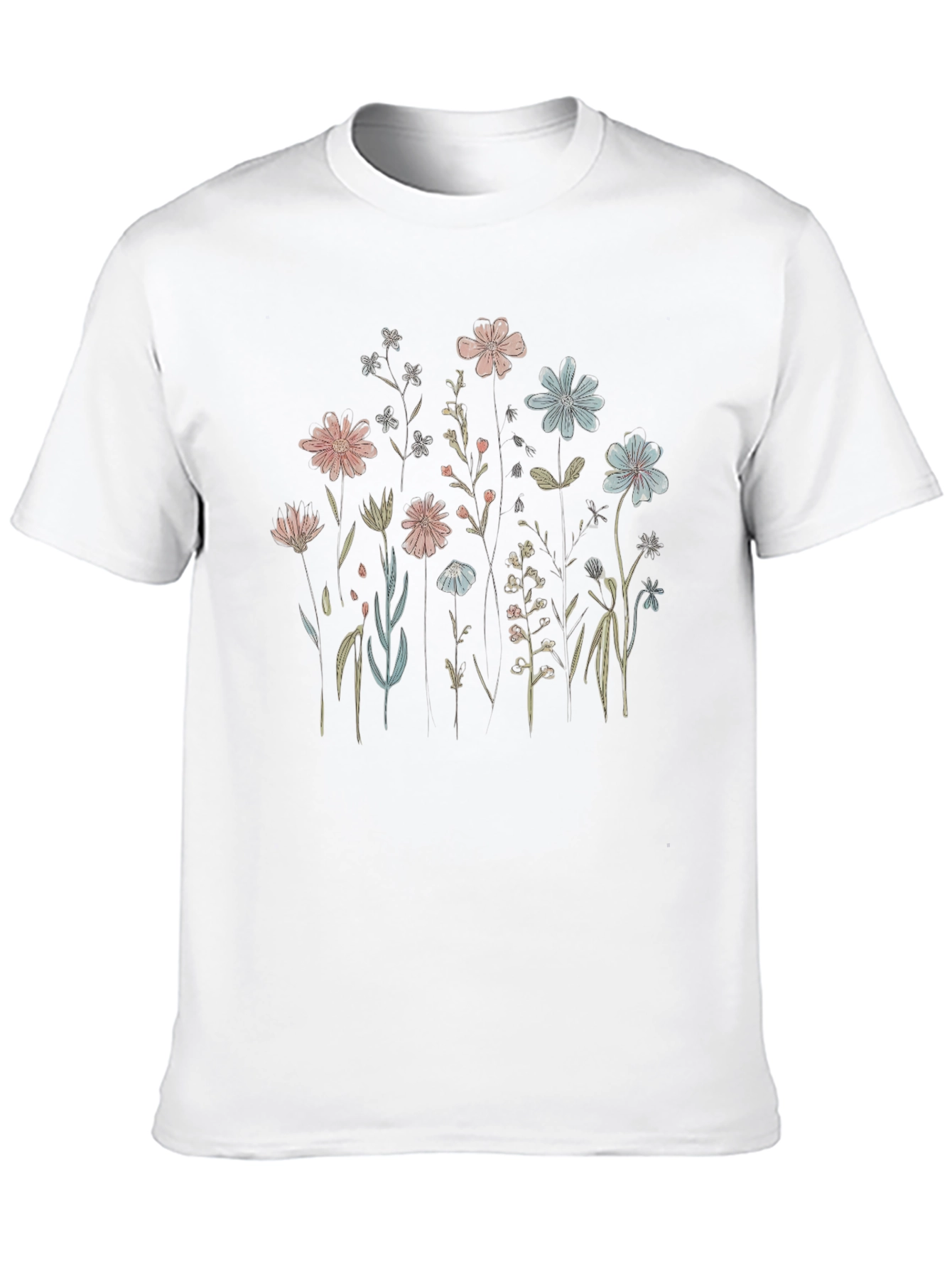 Black Floral Print Black T-Shirt view 10