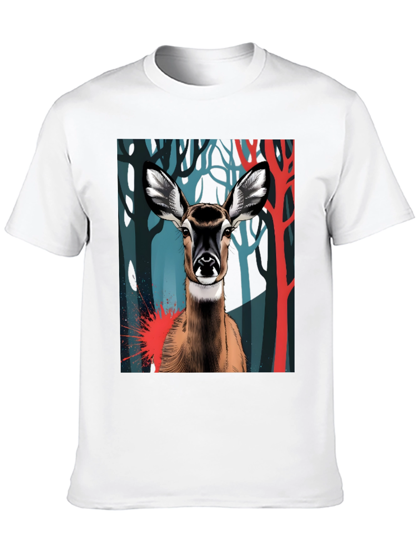 Black Deer Graphic Tee - Black Cotton Blend view 10