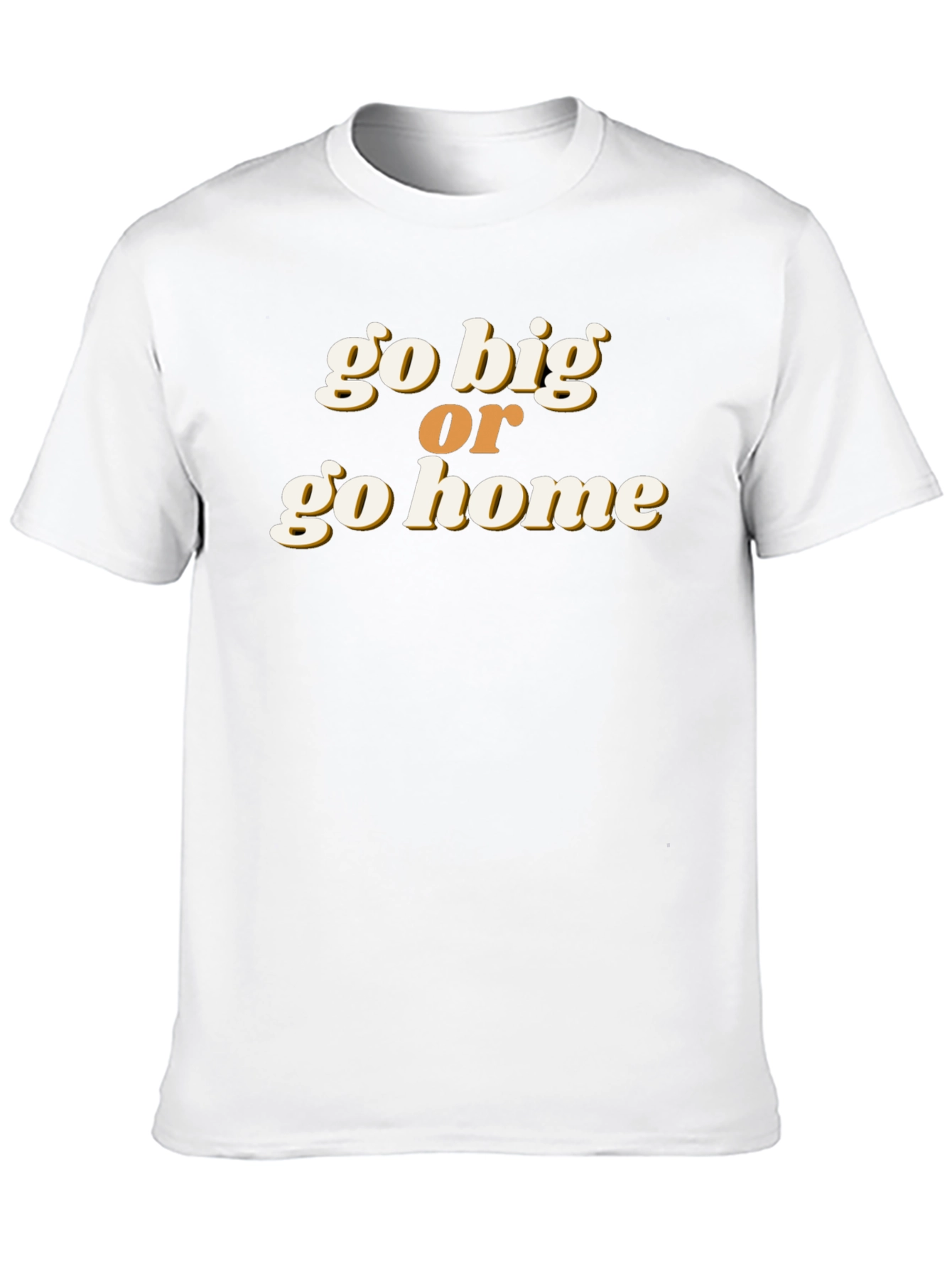 Black Go Big or Go Home Graphic Tee - Black Casual T-Shirt view 10