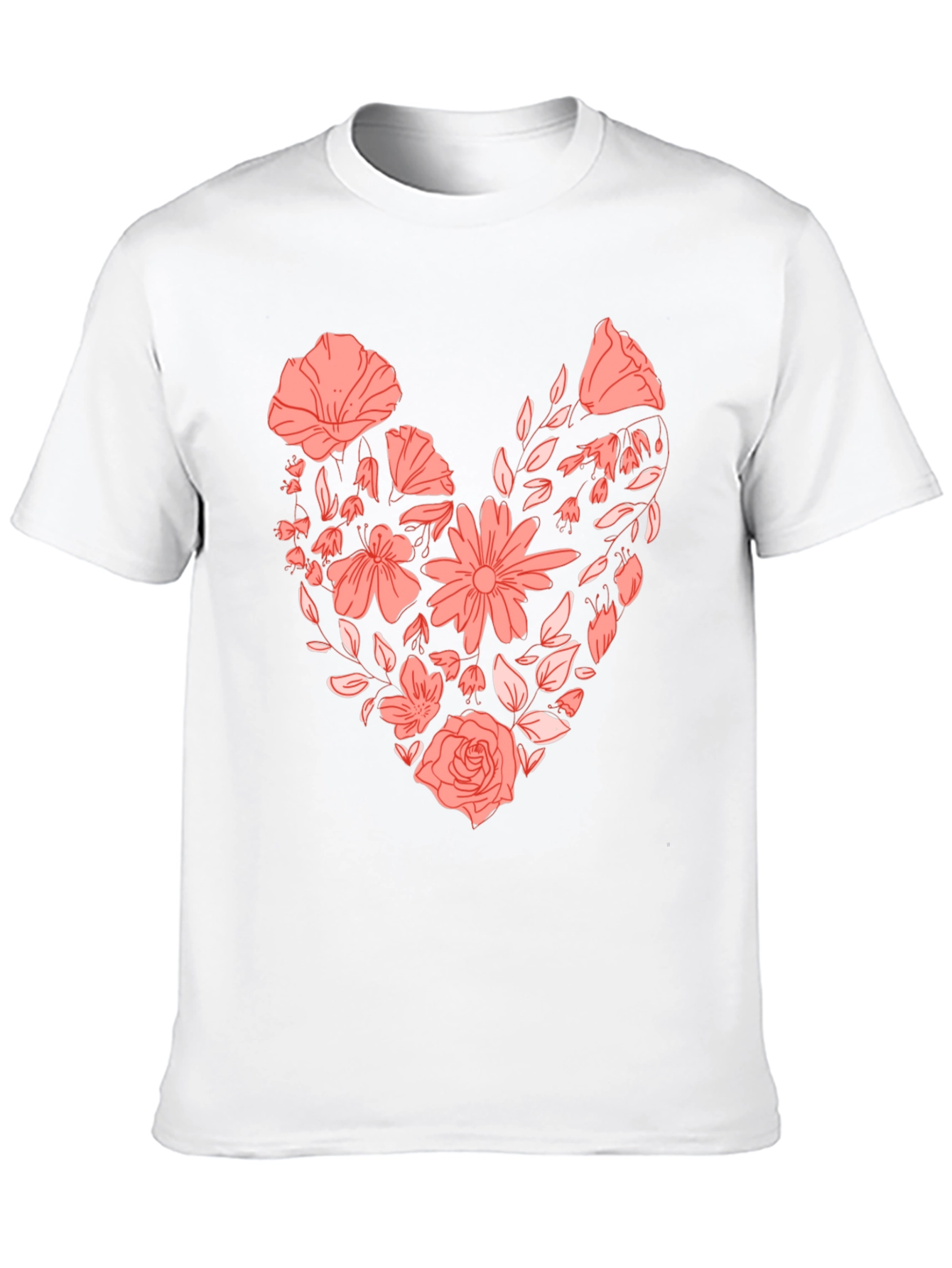 Black Floral Heart Graphic Tee - Black view 10