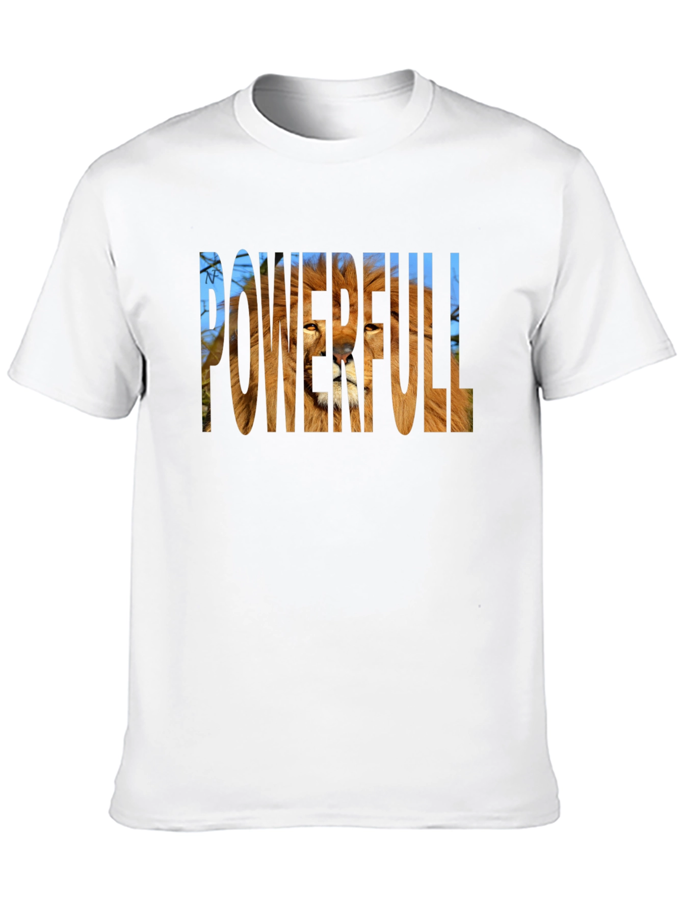 Black Powerful Lion Graphic T-Shirt - Black view 10