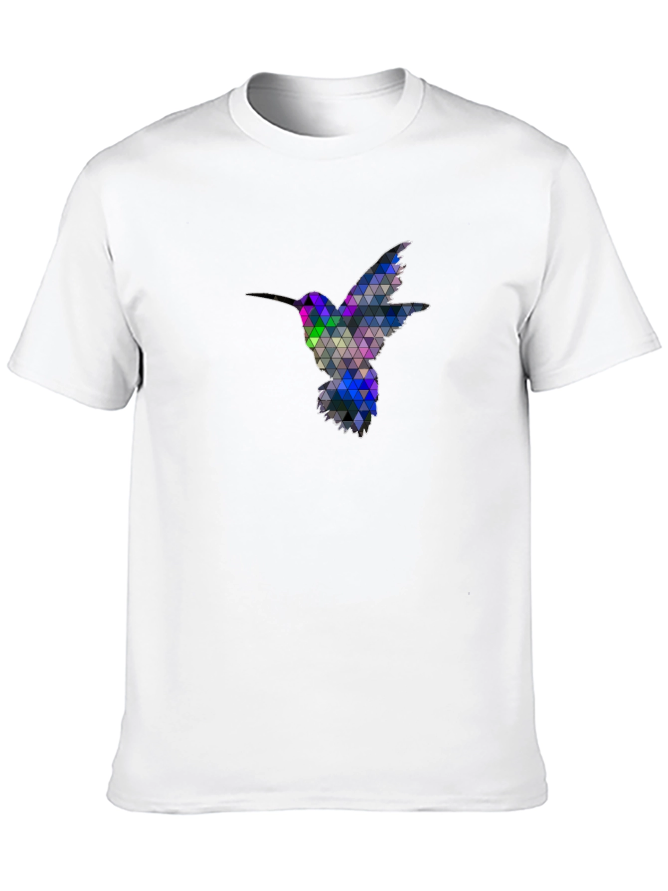 Black Geometric Hummingbird Graphic Tee - Black view 10