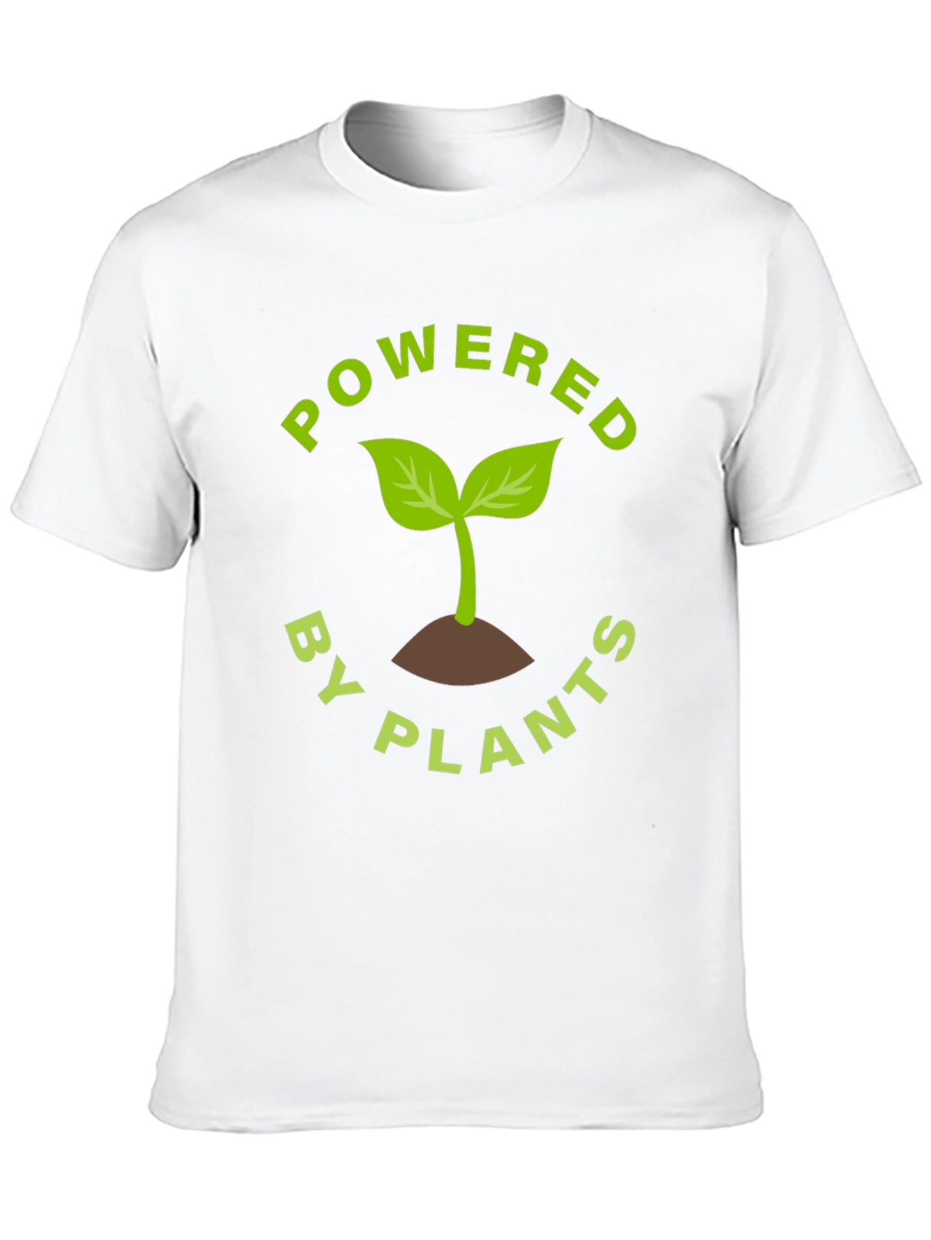 Black Powered By Plants T-Shirt - Vegan Friendly view 10