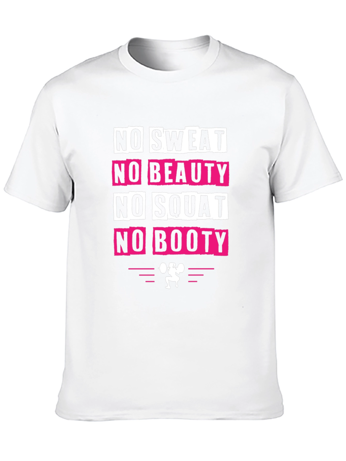 Black No Sweat No Booty Graphic Tee view 10