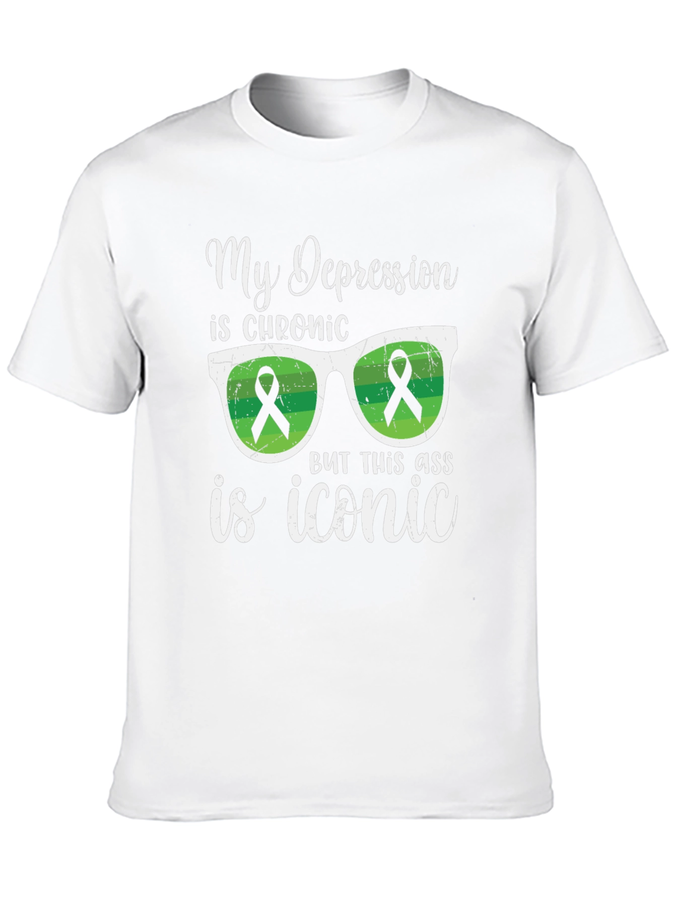 Black Chronic Depression Awareness T-Shirt view 10