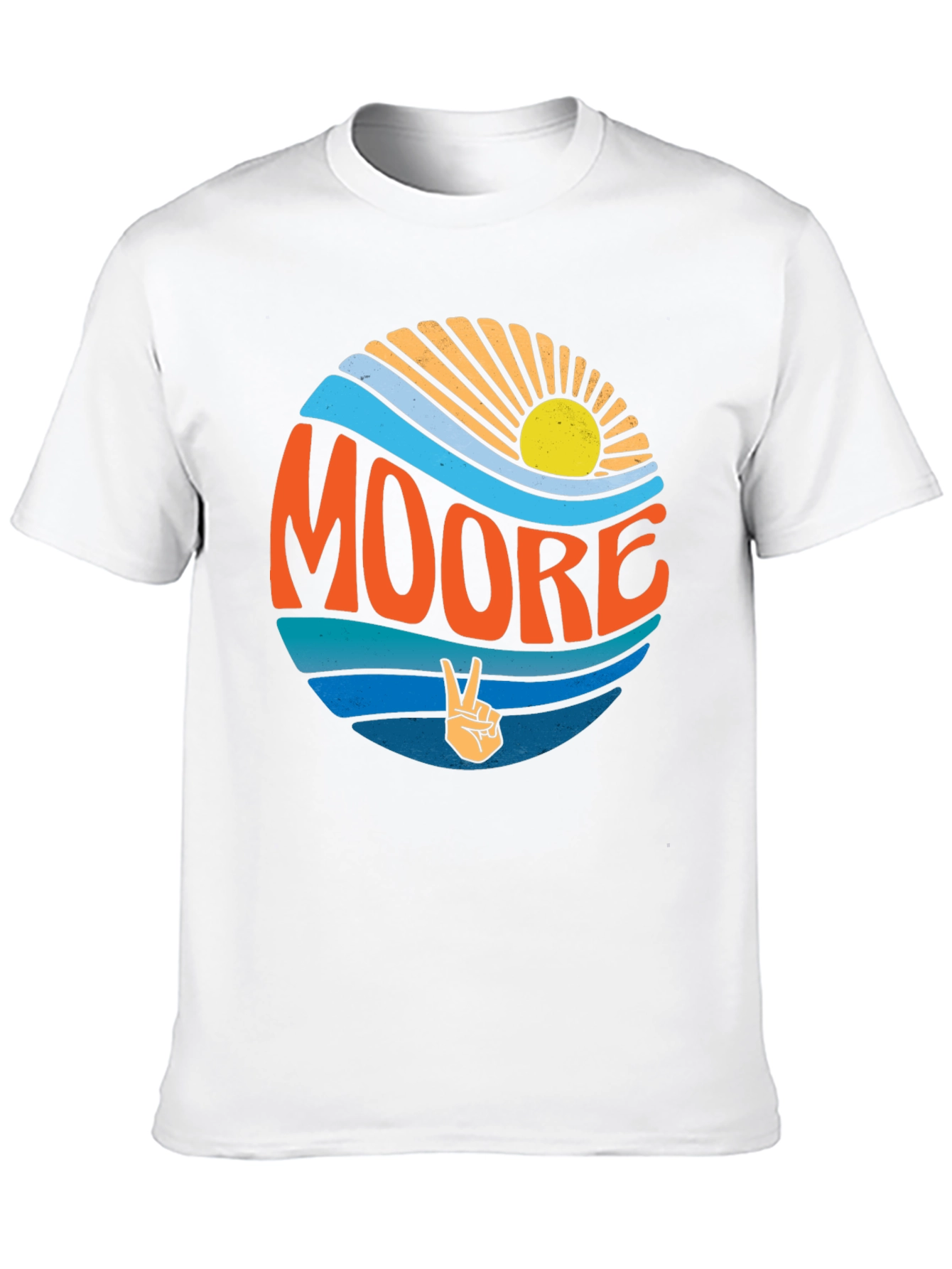 Black Retro Moore T-Shirt - Black Crew Neck Tee view 10