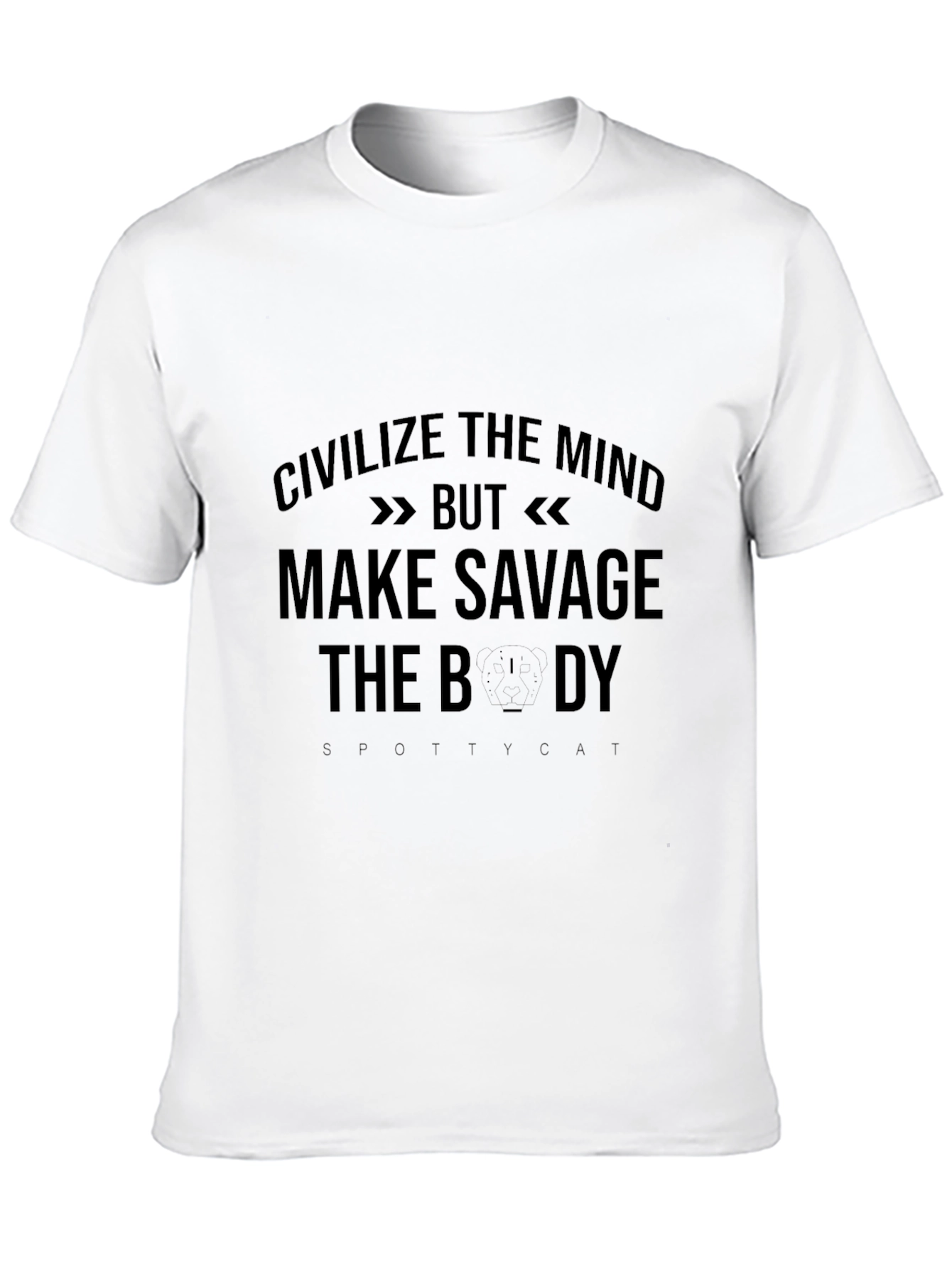 Black Civilize the Mind Savage the Body T-Shirt view 10