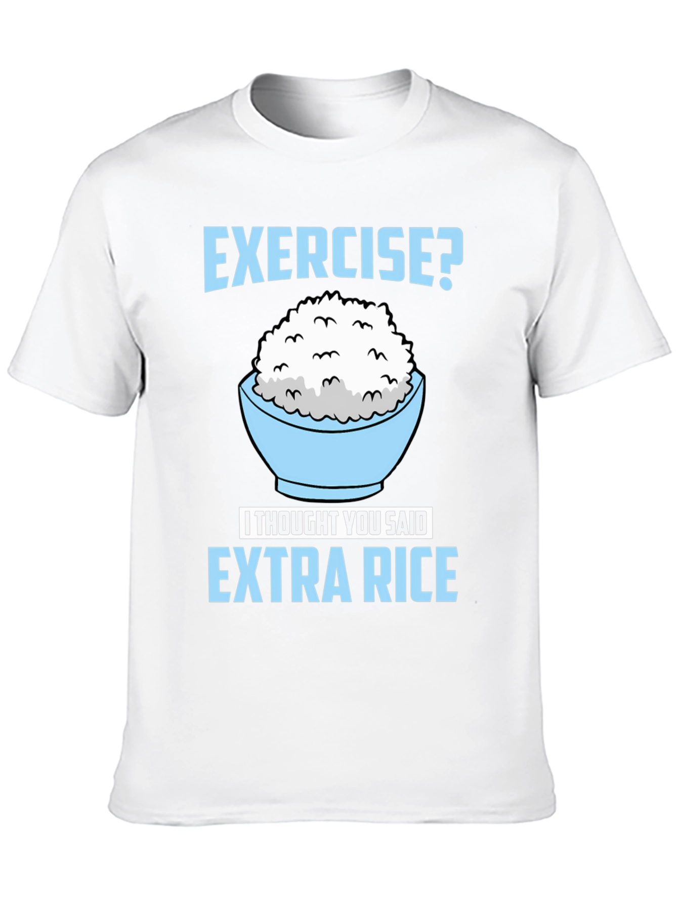 Black Extra Rice T-Shirt - Funny Foodie Tee view 10