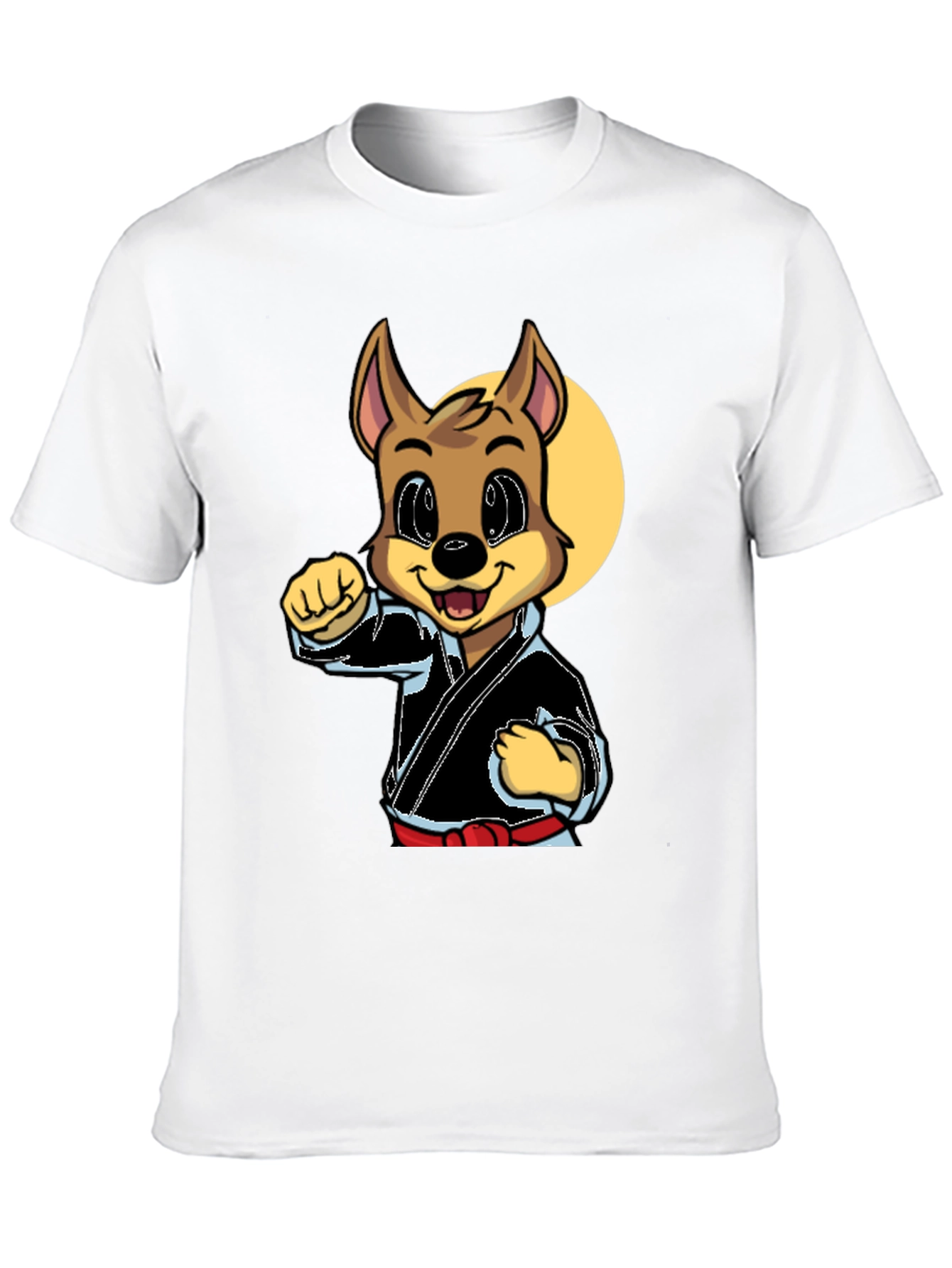 Black Karate Dog Graphic Tee - Black Martial Arts Shirt view 10